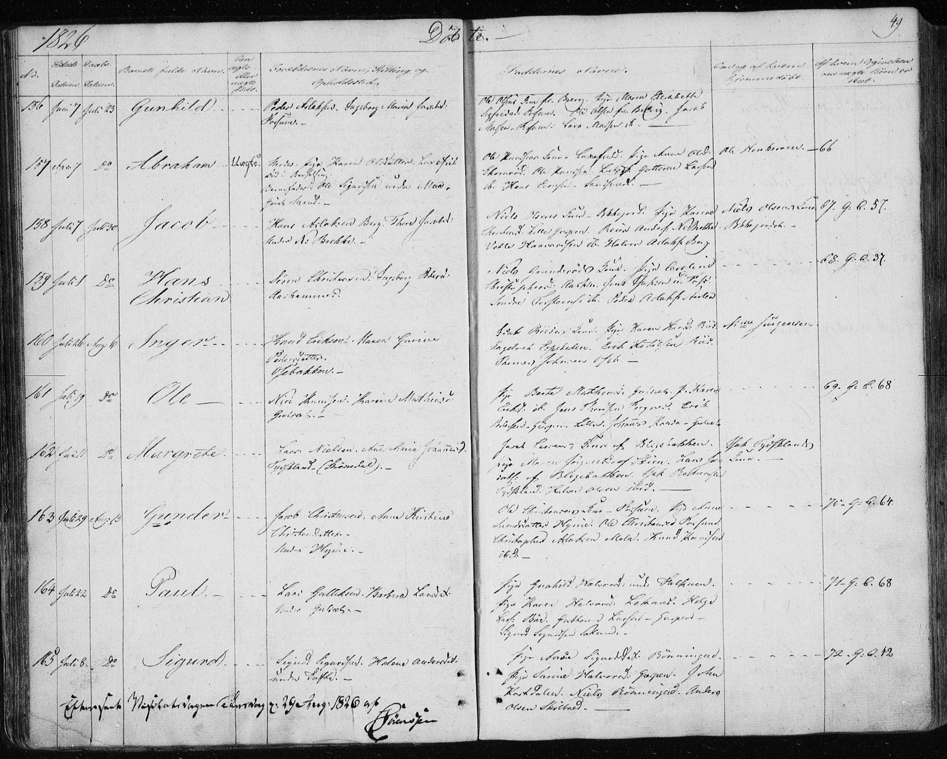 Gjerpen kirkebøker, AV/SAKO-A-265/F/Fa/L0005: Parish register (official) no. I 5, 1823-1829, p. 49