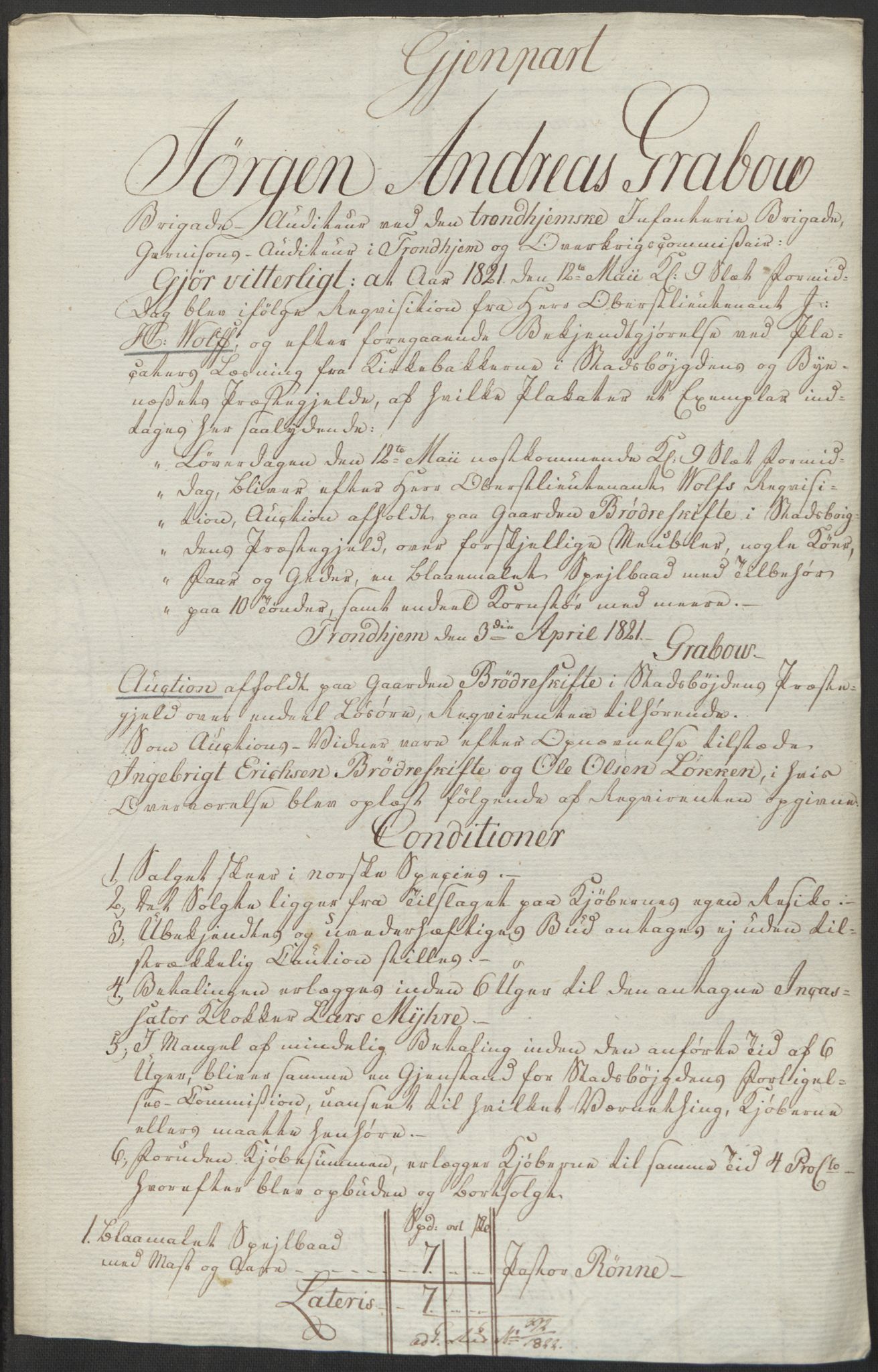 Forsvaret, Generalauditøren, AV/RA-RAFA-1772/F/Fj/Fja/L0038: --, 1744-1821, p. 234