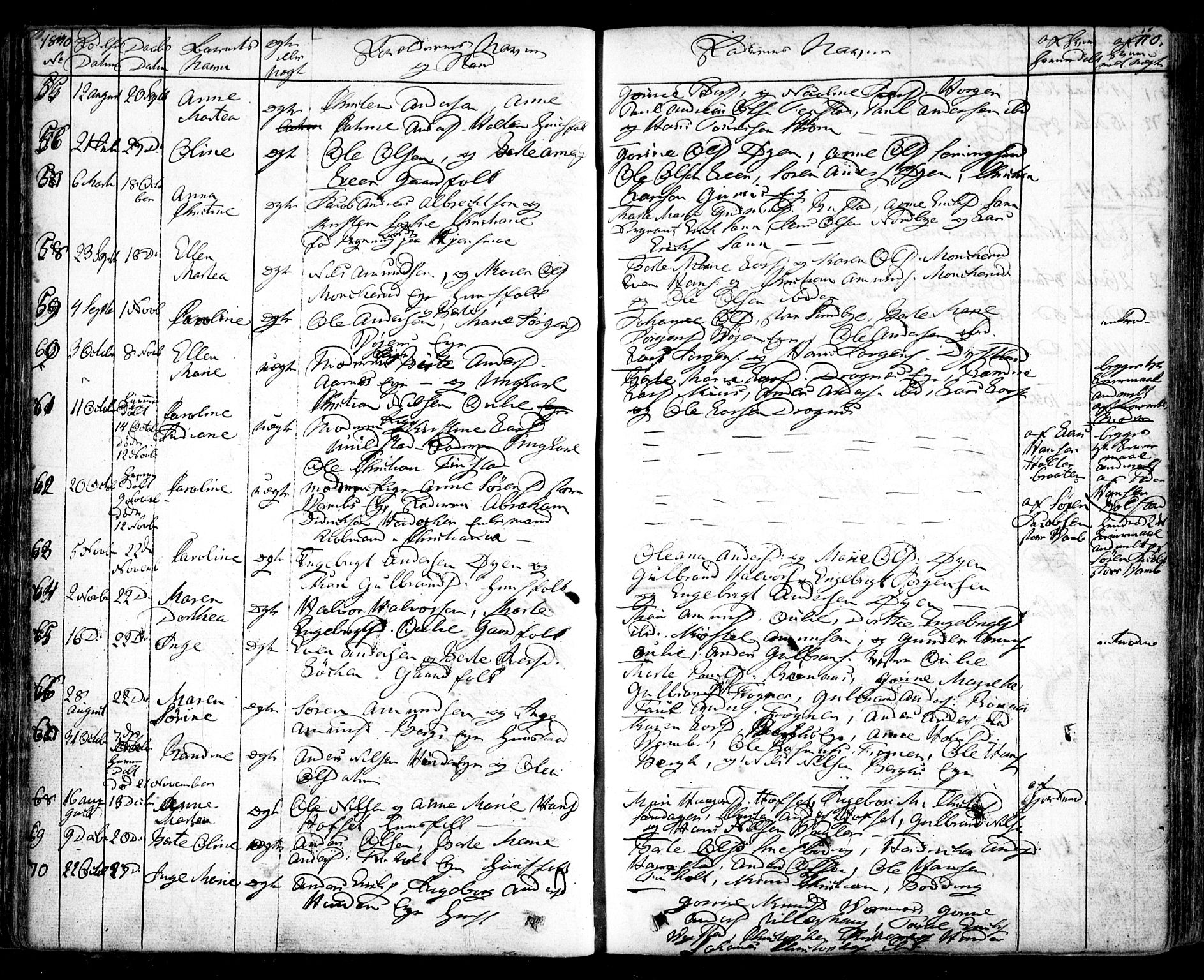 Nes prestekontor Kirkebøker, SAO/A-10410/F/Fa/L0006: Parish register (official) no. I 6, 1833-1845, p. 110
