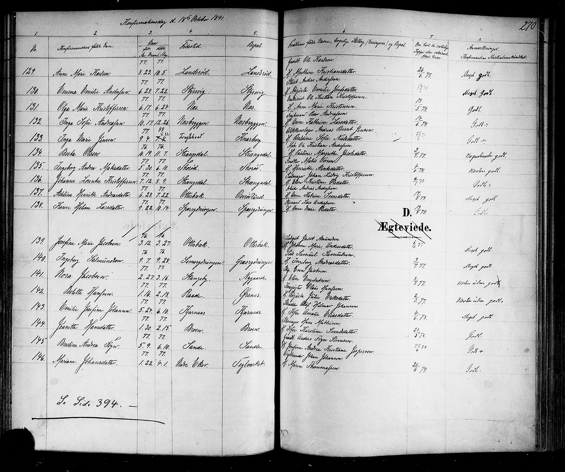 Nøtterøy kirkebøker, AV/SAKO-A-354/F/Fa/L0008: Parish register (official) no. I 8, 1878-1893, p. 270
