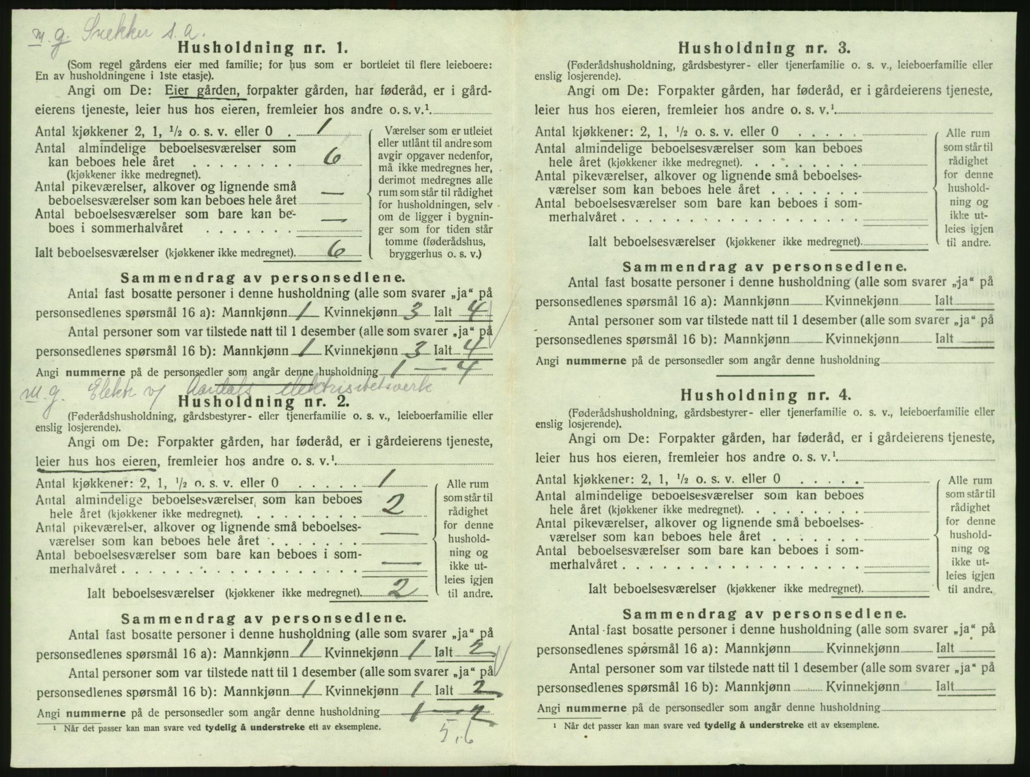 SAK, 1920 census for Bygland, 1920, p. 770