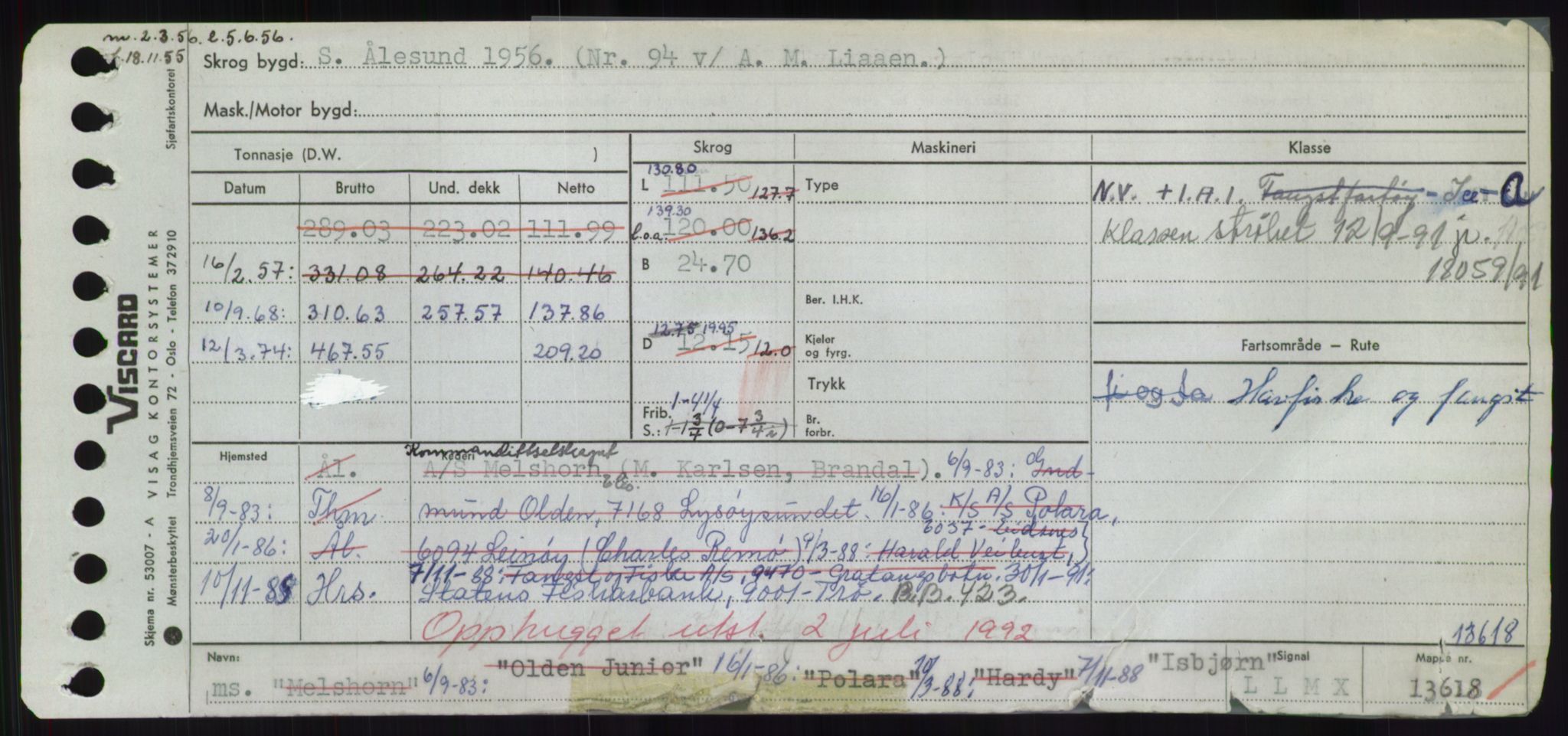 Sjøfartsdirektoratet med forløpere, Skipsmålingen, AV/RA-S-1627/H/Hd/L0018: Fartøy, I, p. 251