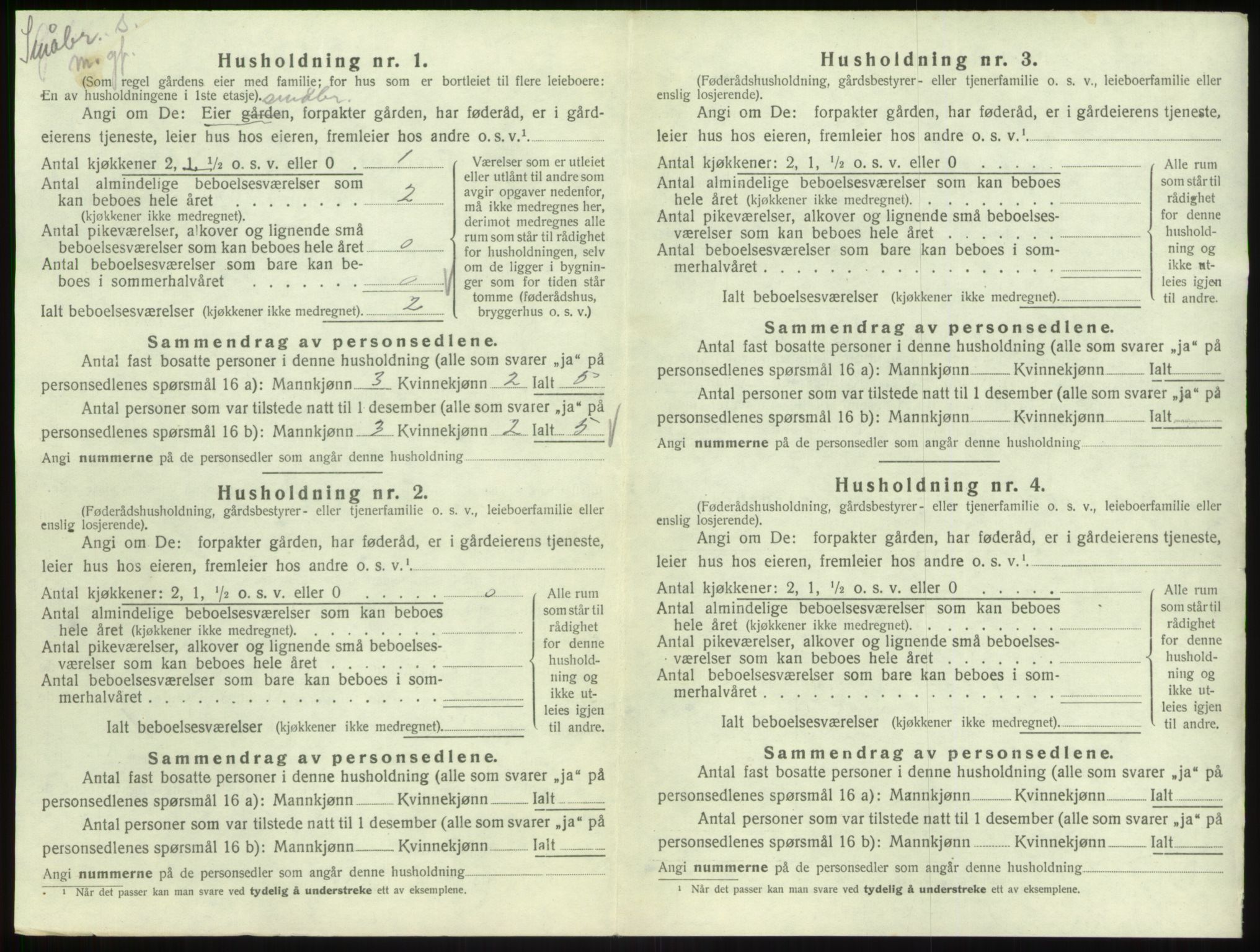 SAB, 1920 census for Lavik, 1920, p. 99