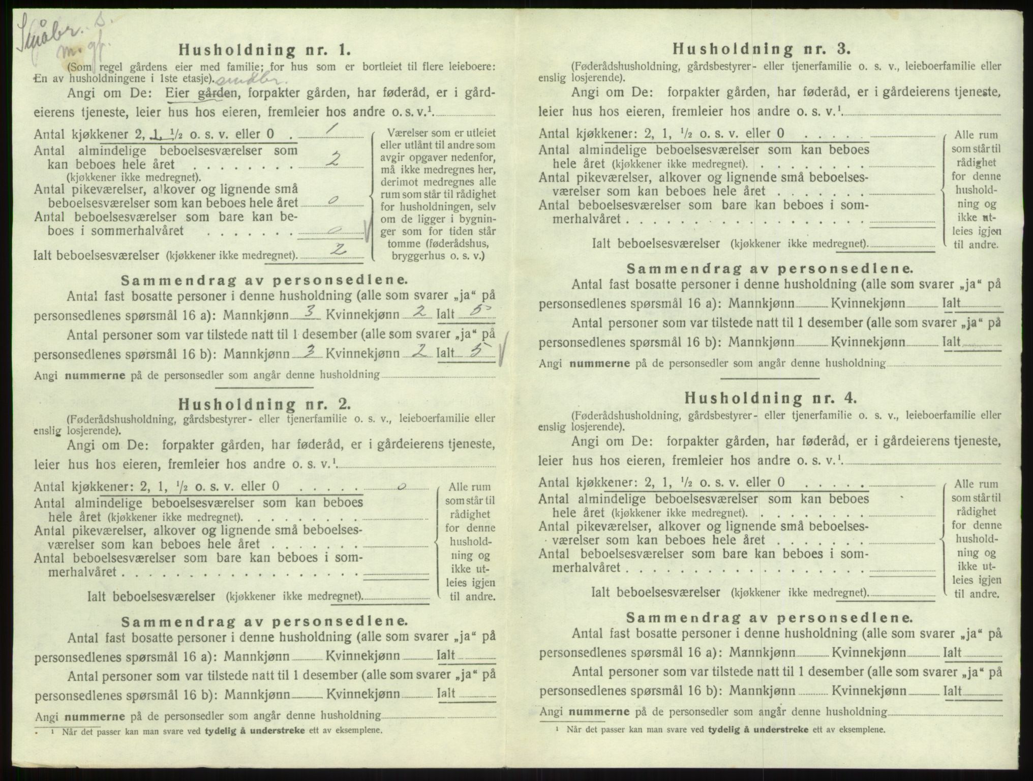 SAB, 1920 census for Lavik, 1920, p. 99