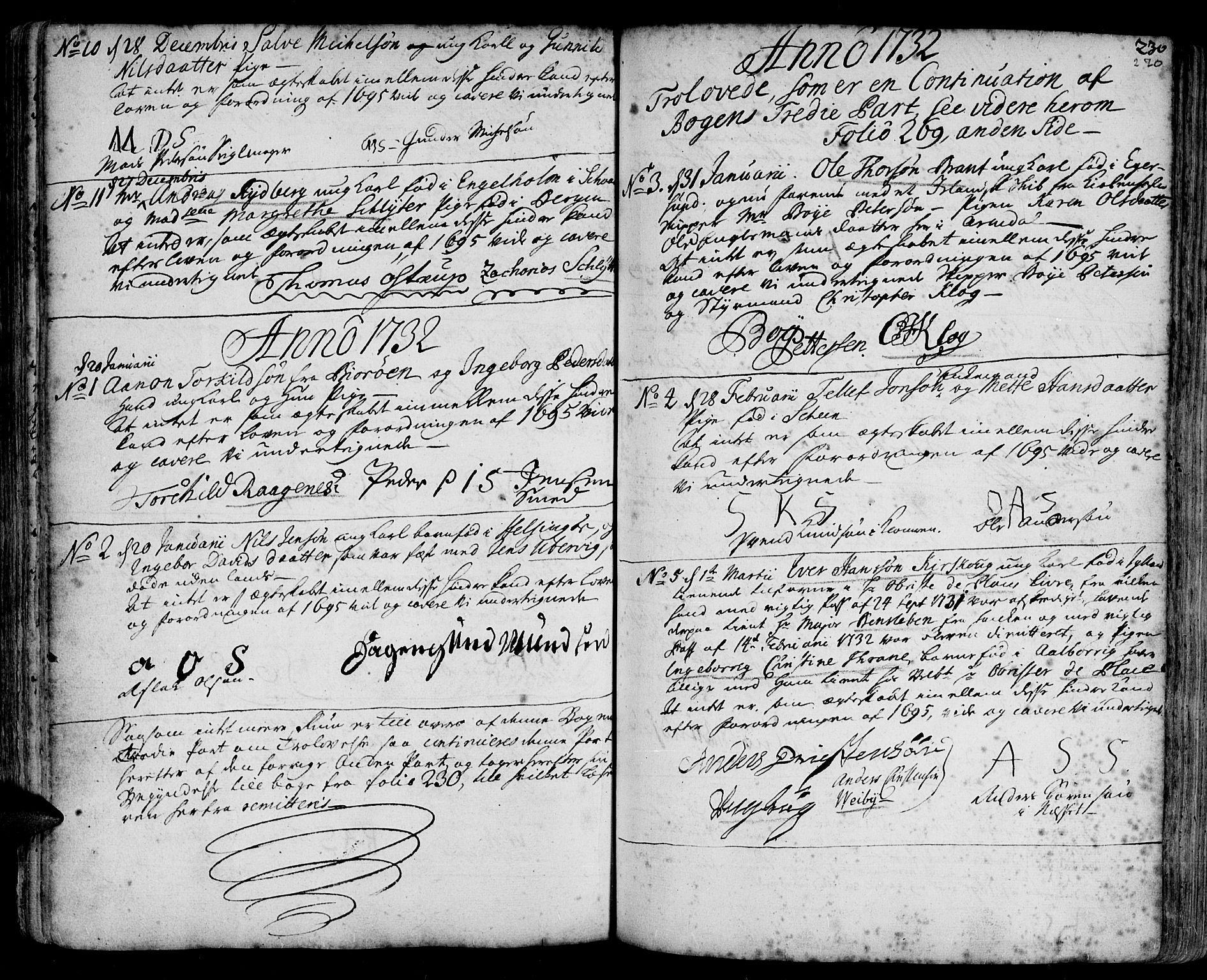 Arendal sokneprestkontor, Trefoldighet, SAK/1111-0040/F/Fa/L0001: Parish register (official) no. A 1, 1703-1815, p. 270