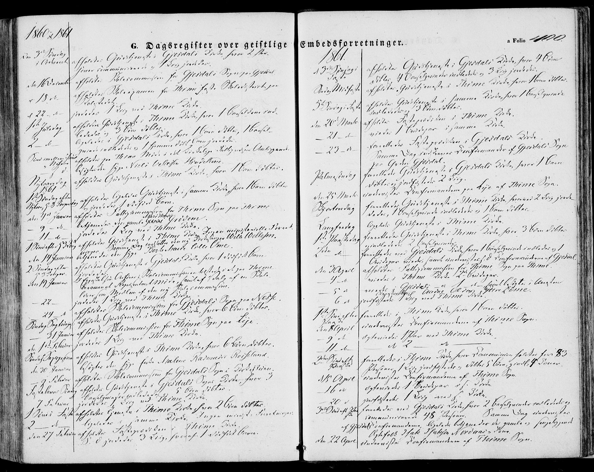 Lye sokneprestkontor, SAST/A-101794/001/30BA/L0007: Parish register (official) no. A 6, 1856-1871, p. 400