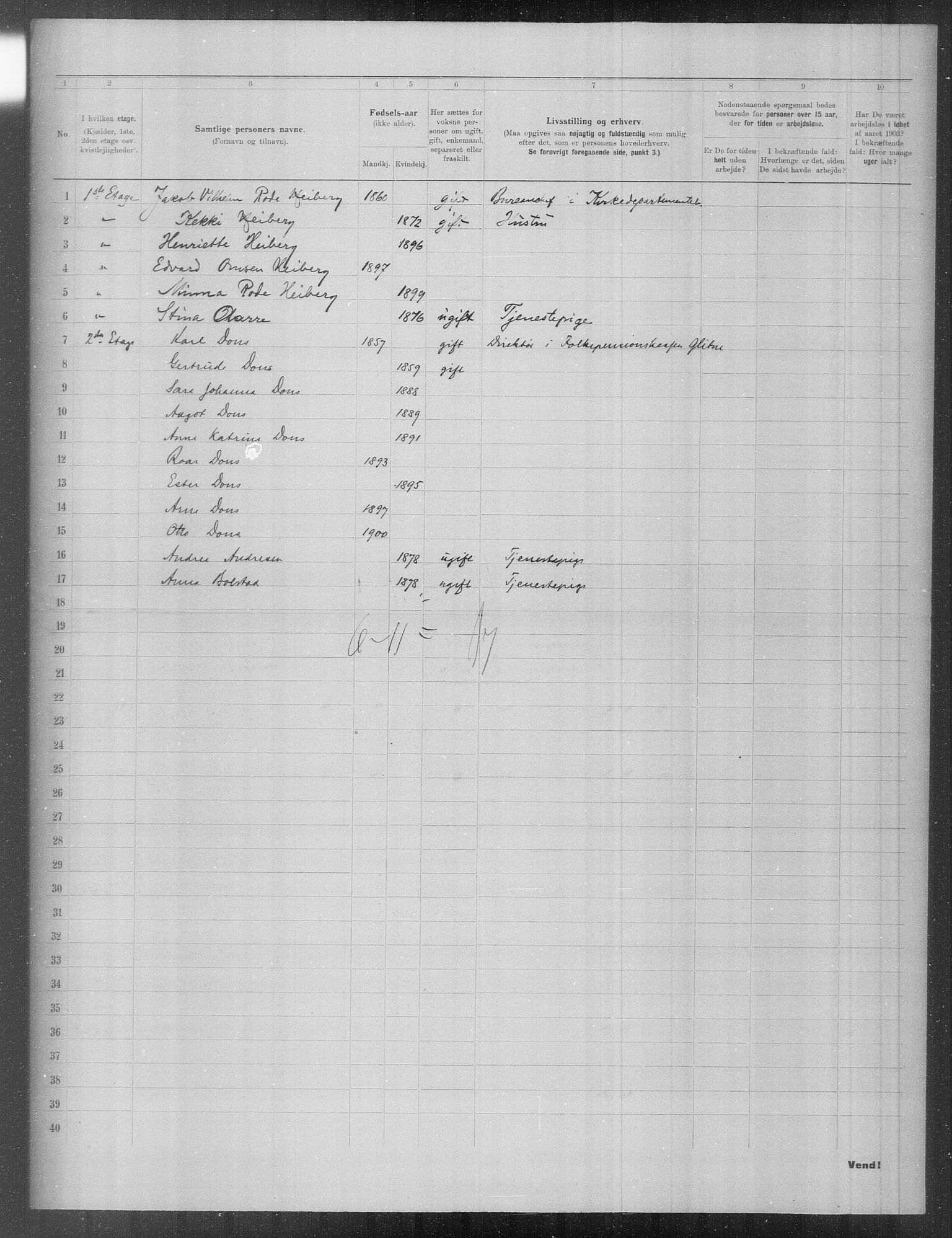 OBA, Municipal Census 1903 for Kristiania, 1903, p. 14301