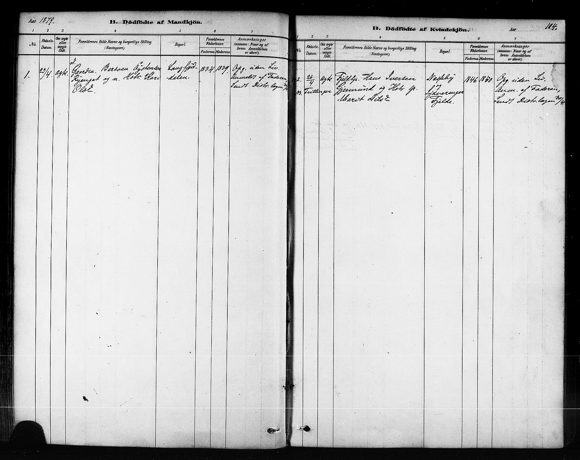 Sør-Varanger sokneprestkontor, SATØ/S-1331/H/Ha/L0003kirke: Parish register (official) no. 3, 1878-1891, p. 104