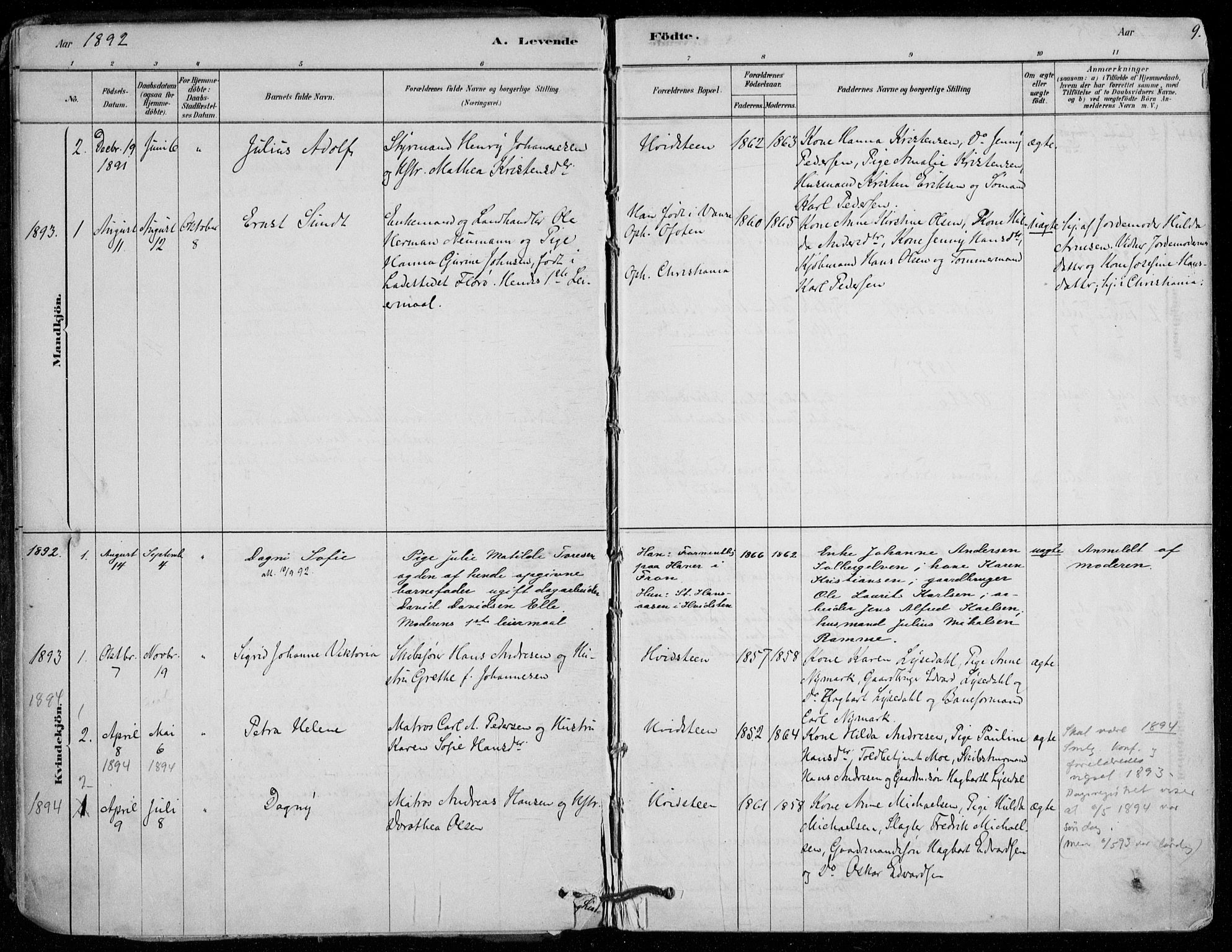 Vestby prestekontor Kirkebøker, SAO/A-10893/F/Fd/L0001: Parish register (official) no. IV 1, 1878-1945, p. 9