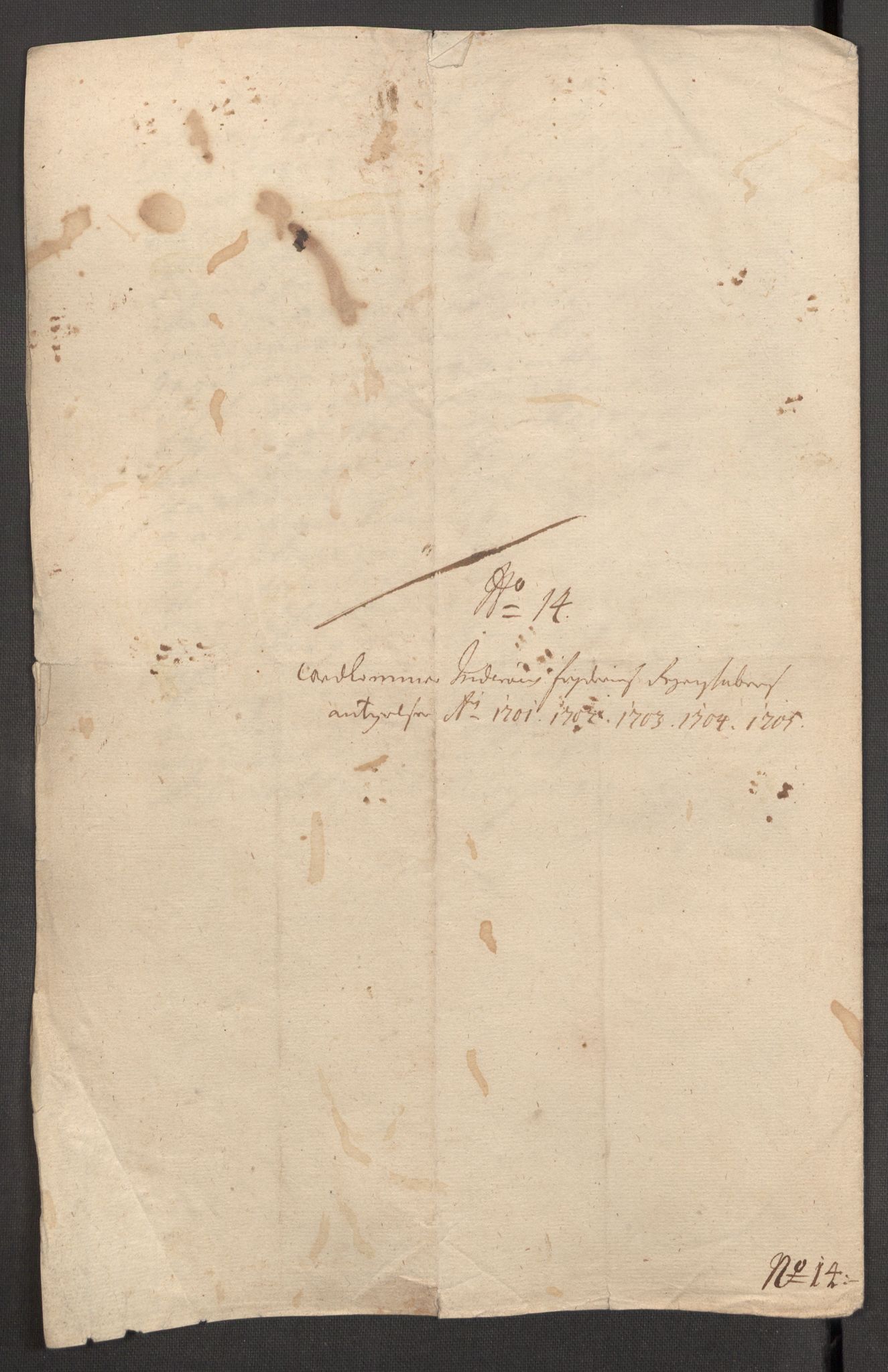 Rentekammeret inntil 1814, Reviderte regnskaper, Fogderegnskap, RA/EA-4092/R63/L4314: Fogderegnskap Inderøy, 1705, p. 314