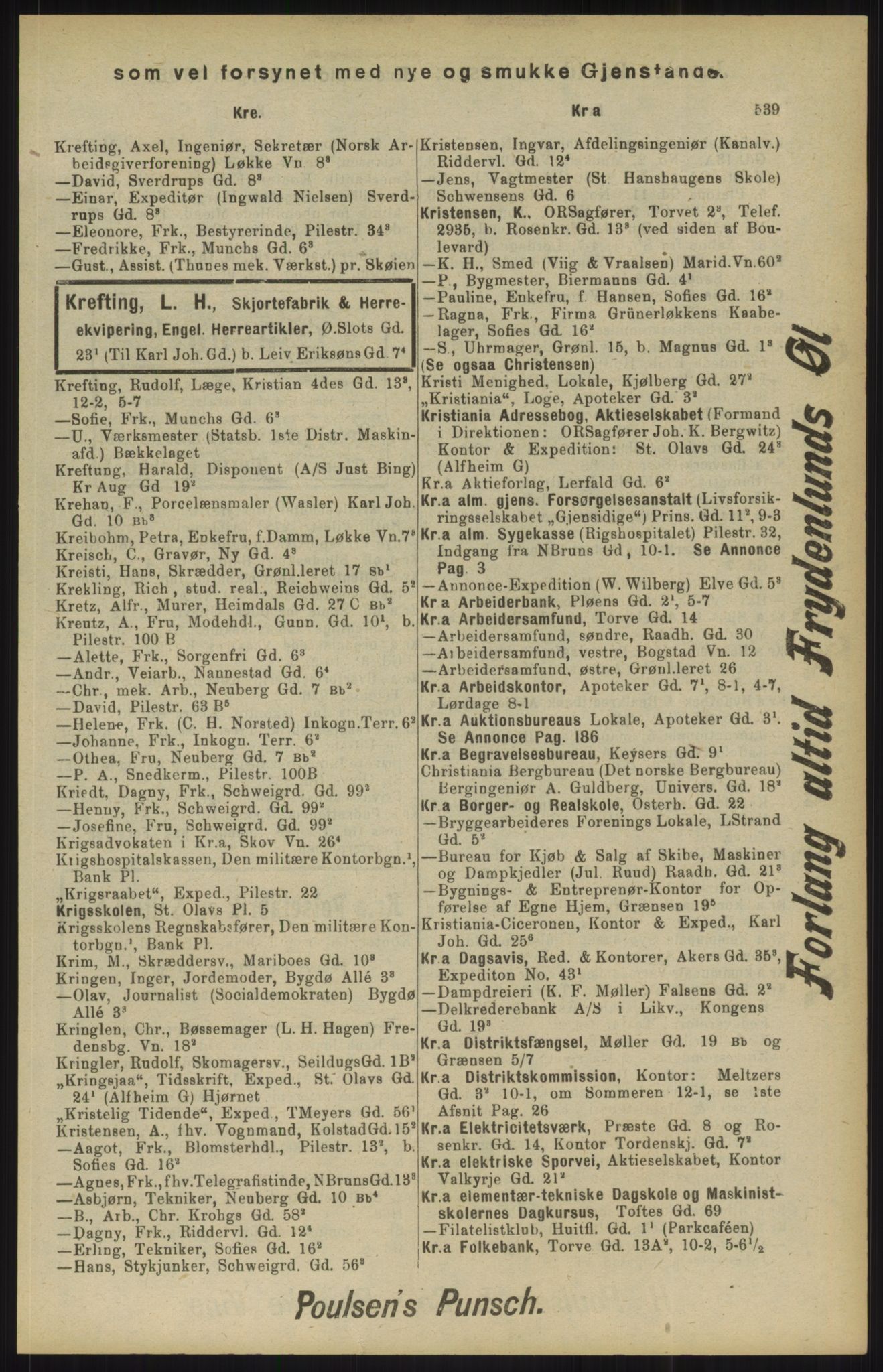 Kristiania/Oslo adressebok, PUBL/-, 1904, p. 541