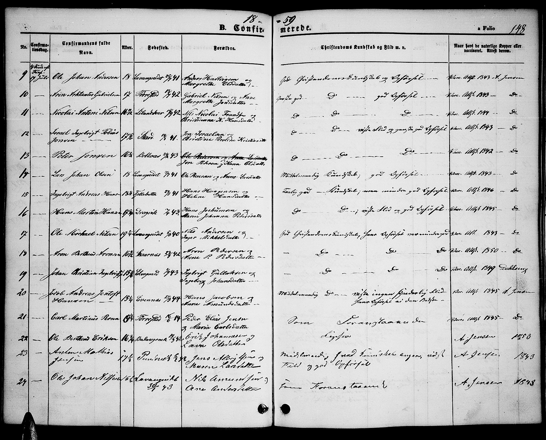 Ministerialprotokoller, klokkerbøker og fødselsregistre - Nordland, AV/SAT-A-1459/863/L0912: Parish register (copy) no. 863C02, 1858-1876, p. 148