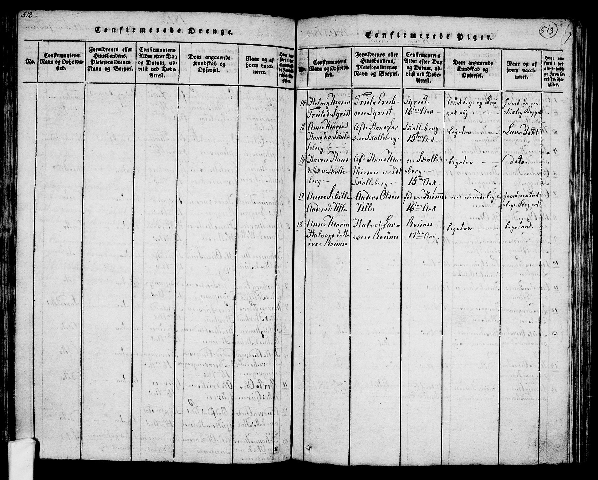Tjølling kirkebøker, SAKO/A-60/F/Fa/L0005: Parish register (official) no. 5, 1814-1836, p. 512-513