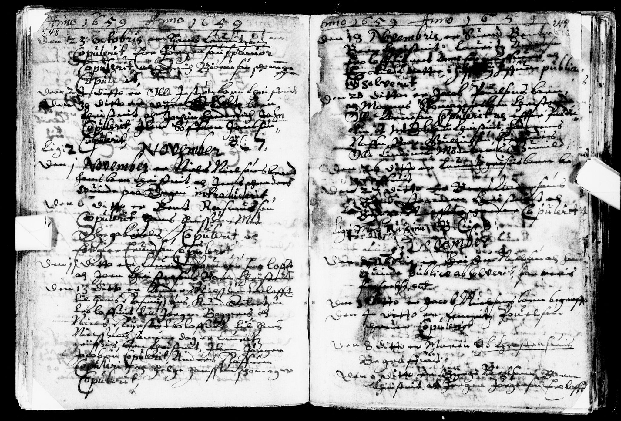 Bragernes kirkebøker, SAKO/A-6/F/Fa/L0001: Parish register (official) no. I 1, 1634-1662, p. 248-249