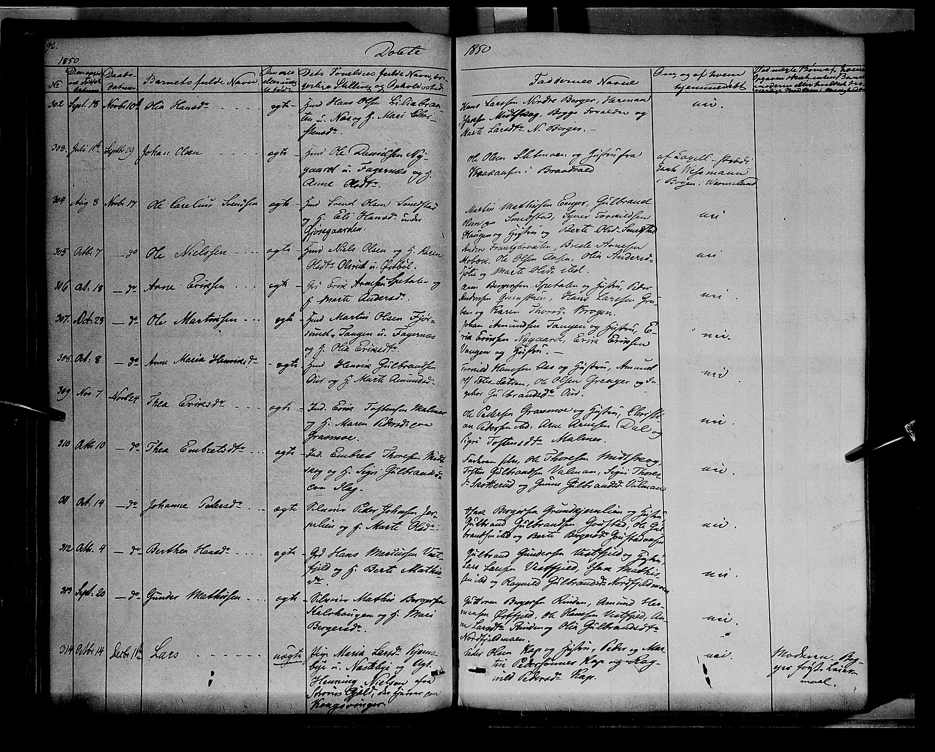 Vinger prestekontor, SAH/PREST-024/H/Ha/Haa/L0009: Parish register (official) no. 9, 1847-1855, p. 92