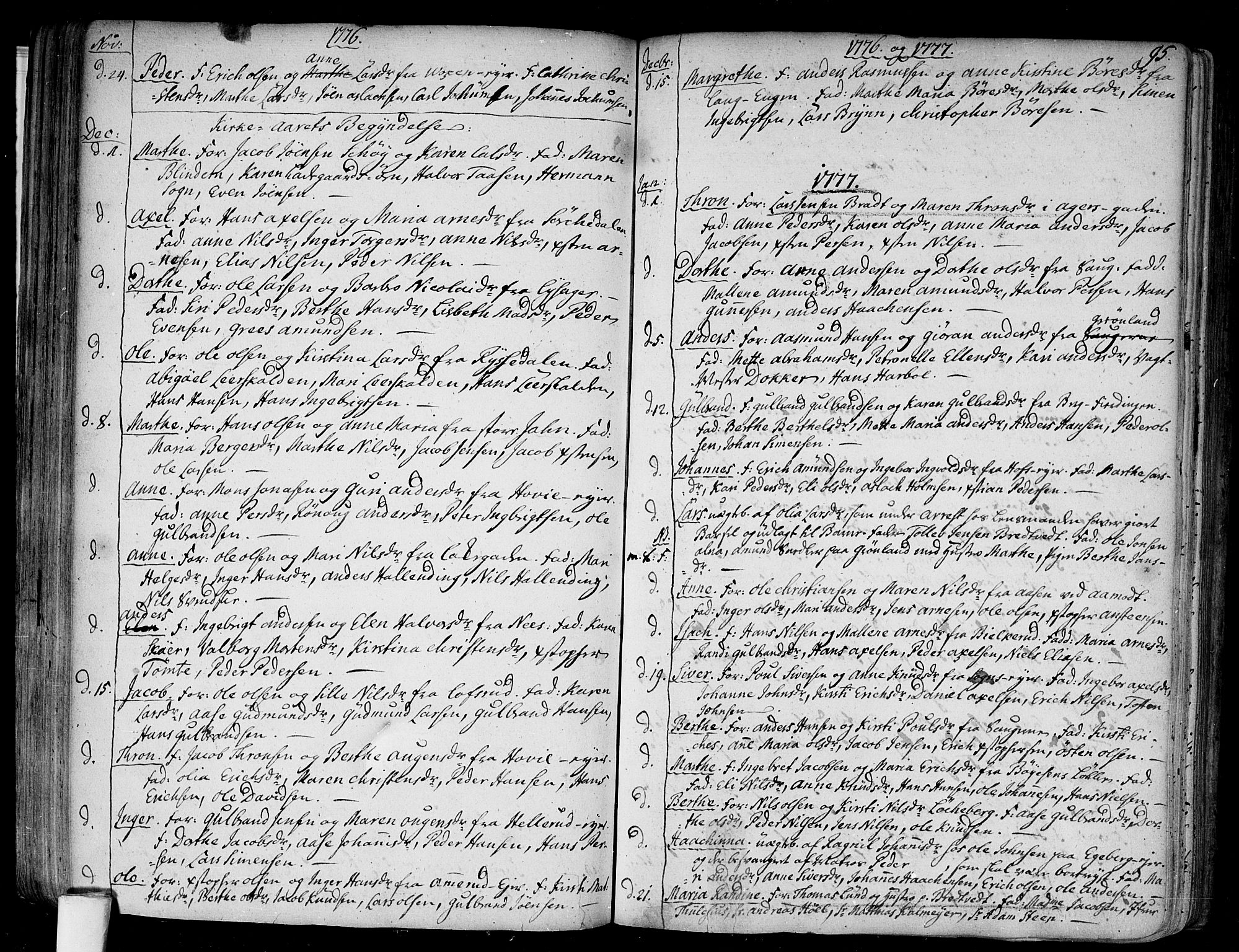 Aker prestekontor kirkebøker, SAO/A-10861/F/L0009: Parish register (official) no. 9, 1765-1785, p. 95
