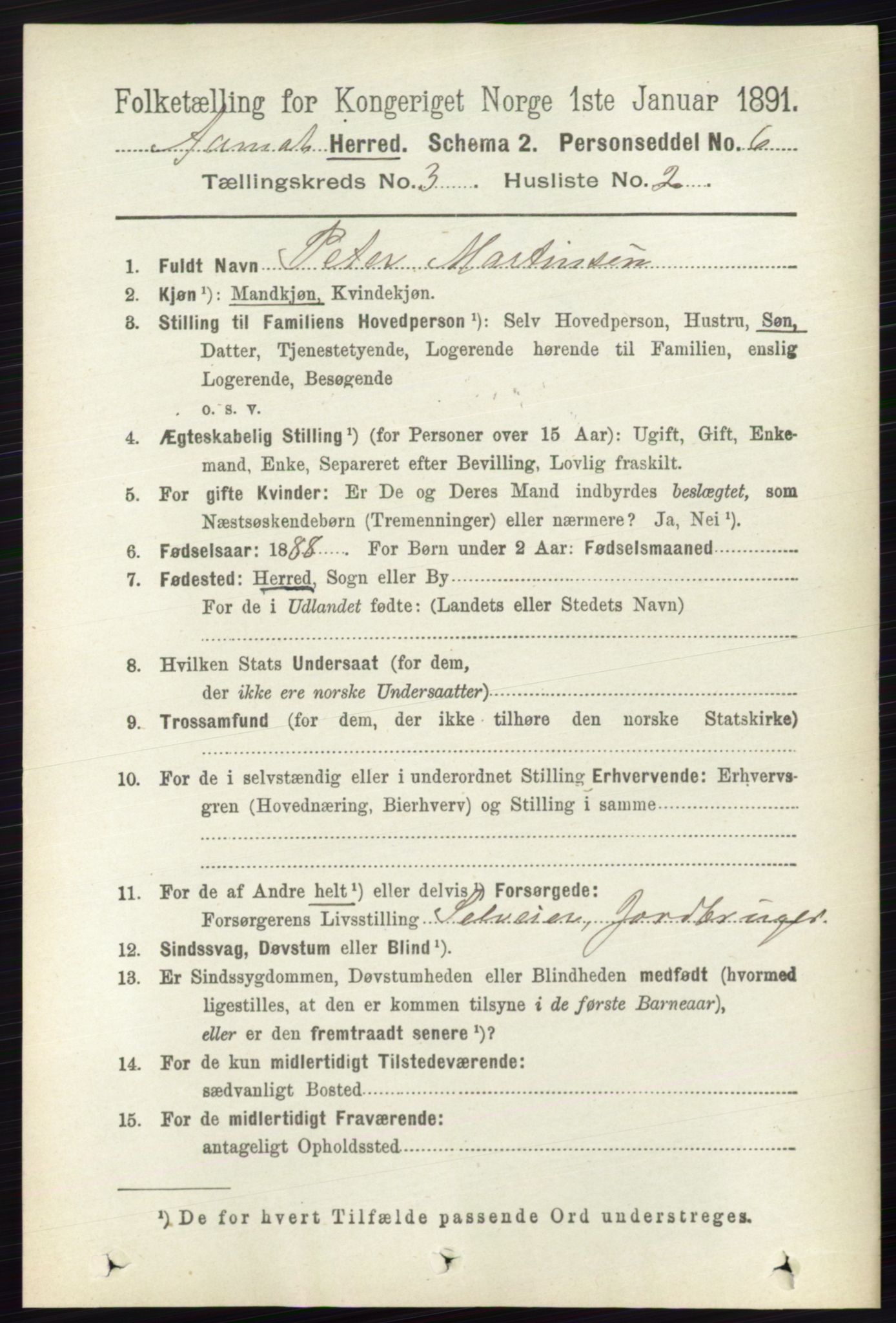 RA, 1891 census for 0429 Åmot, 1891, p. 1508