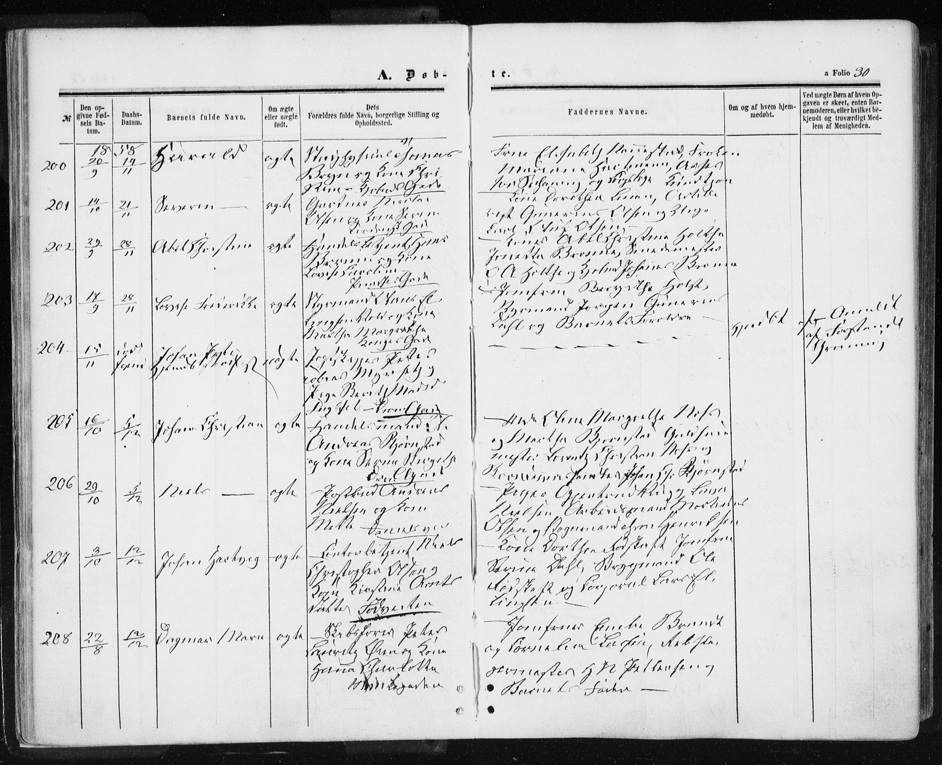 Ministerialprotokoller, klokkerbøker og fødselsregistre - Sør-Trøndelag, AV/SAT-A-1456/601/L0053: Parish register (official) no. 601A21, 1857-1865, p. 30