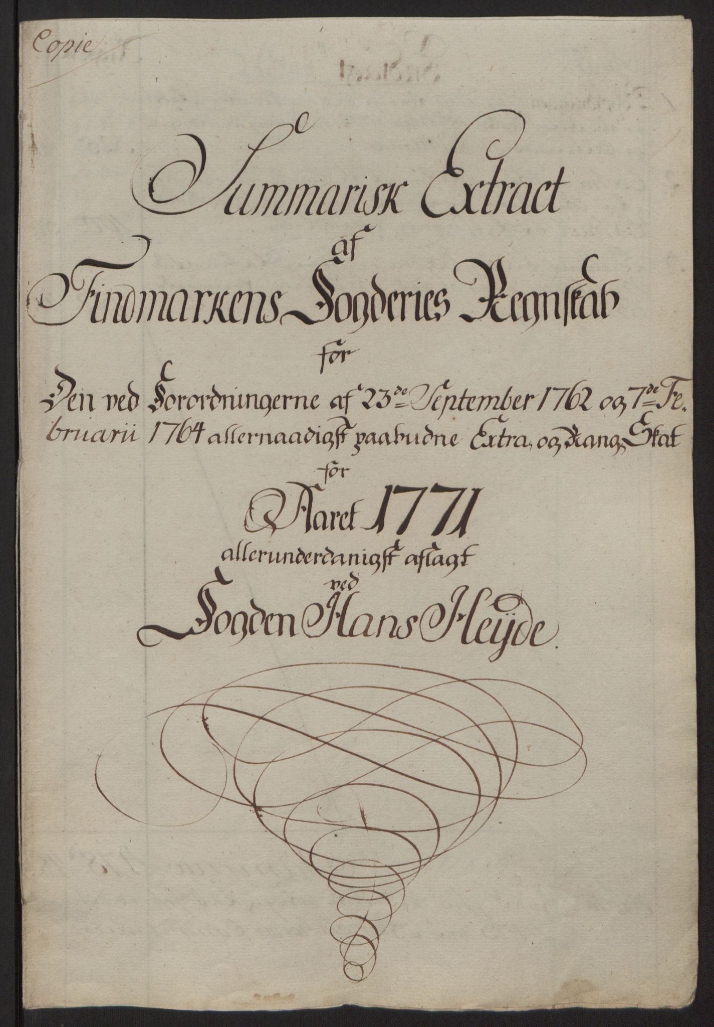 Rentekammeret inntil 1814, Reviderte regnskaper, Fogderegnskap, RA/EA-4092/R69/L4910: Ekstraskatten  Finnmark/Vardøhus, 1762-1772, p. 411