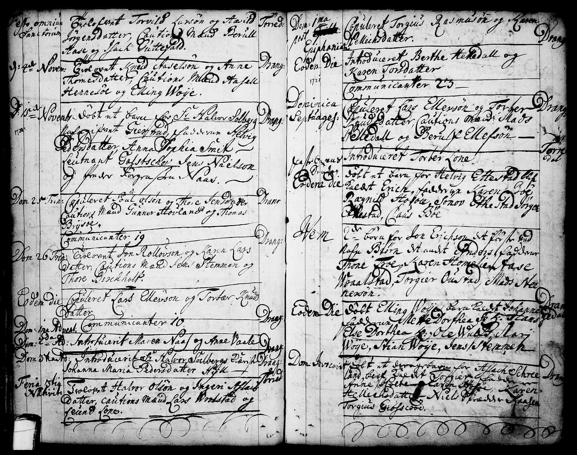 Drangedal kirkebøker, SAKO/A-258/F/Fa/L0001: Parish register (official) no. 1, 1697-1767, p. 39