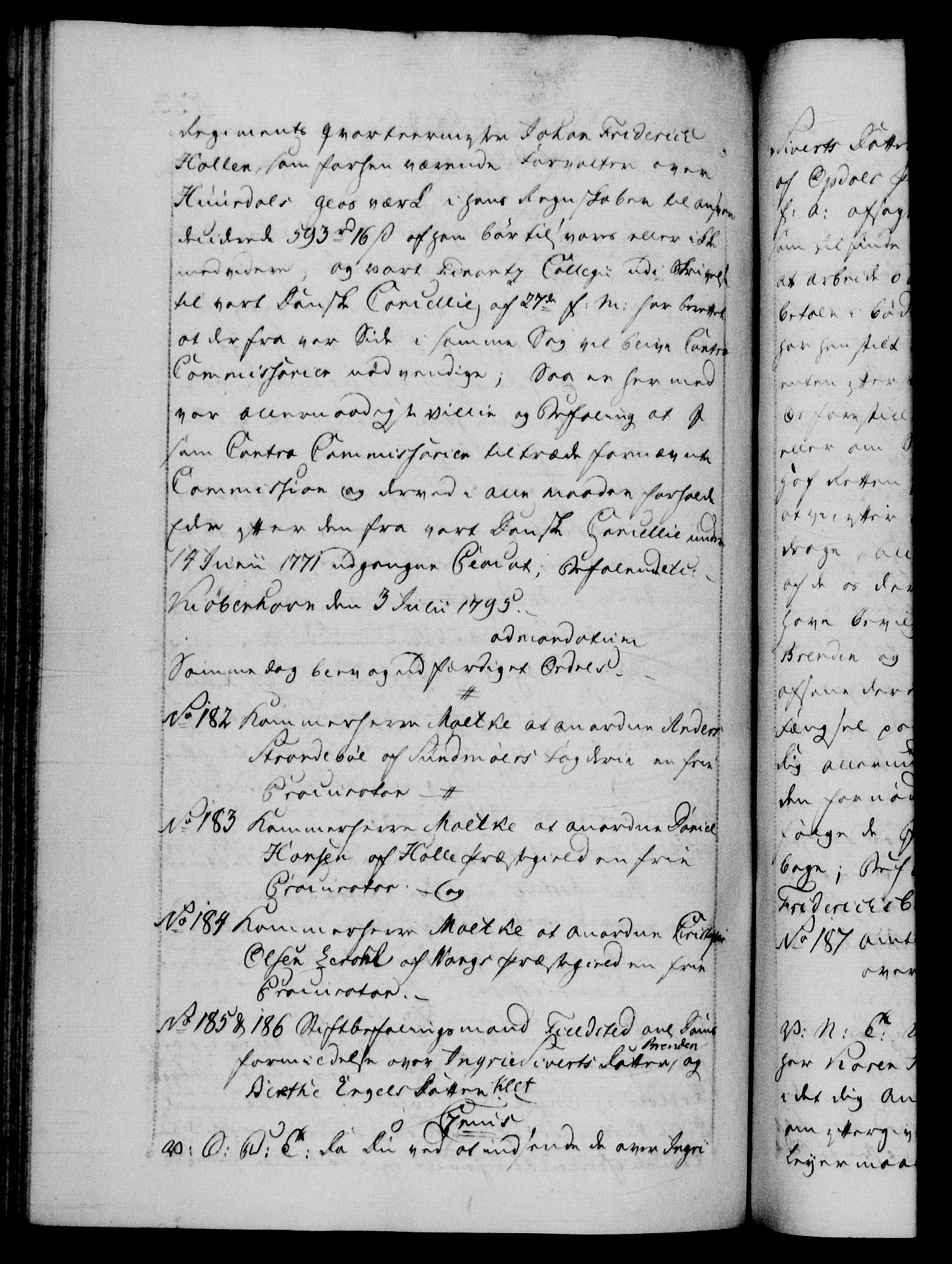 Danske Kanselli 1572-1799, AV/RA-EA-3023/F/Fc/Fca/Fcab/L0045: Norske tegnelser, 1792-1796, p. 523b