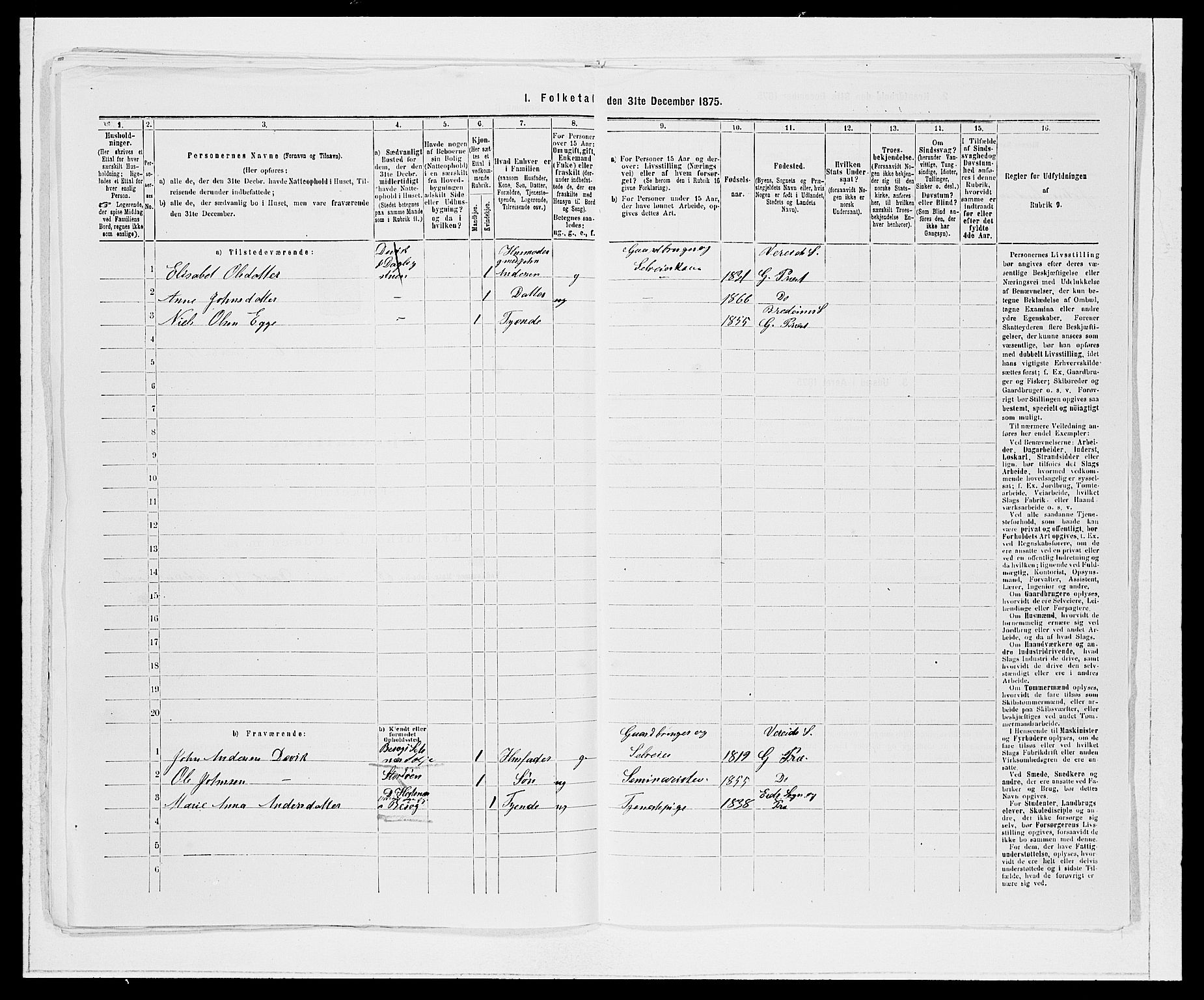 SAB, 1875 Census for 1445P Gloppen, 1875, p. 756