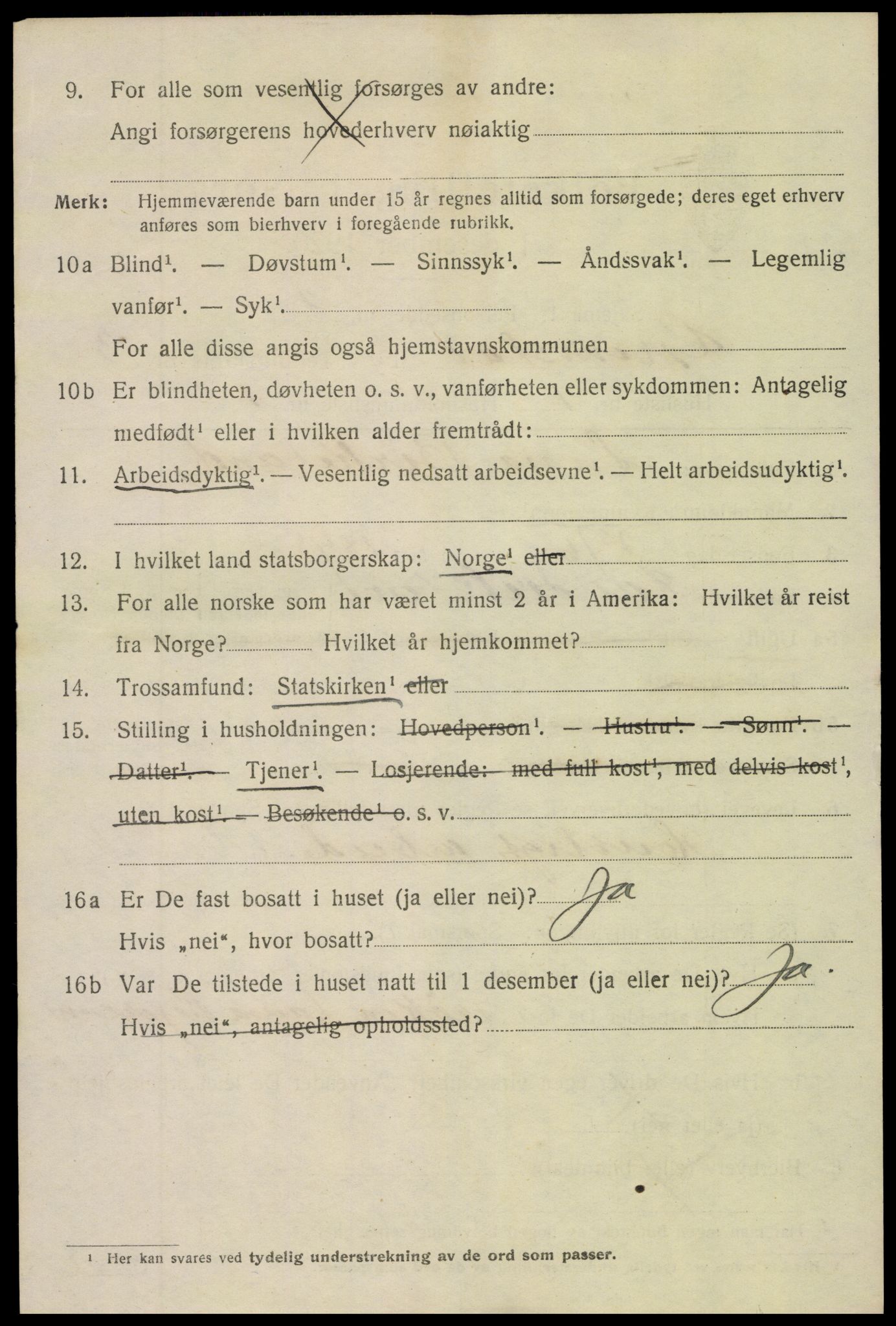 SAK, 1920 census for Grimstad, 1920, p. 4312