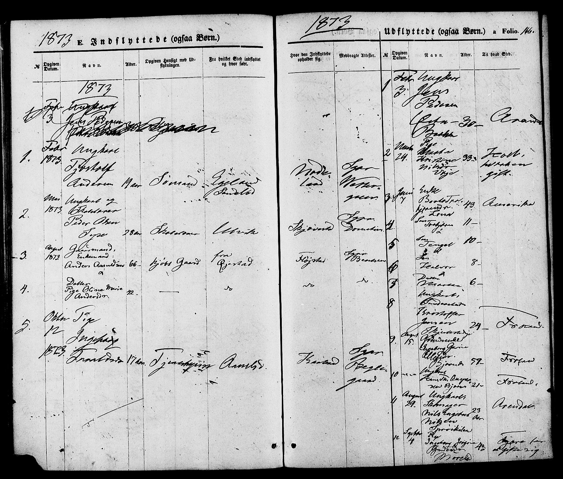 Austre Moland sokneprestkontor, AV/SAK-1111-0001/F/Fa/Faa/L0009: Parish register (official) no. A 9, 1869-1879, p. 166