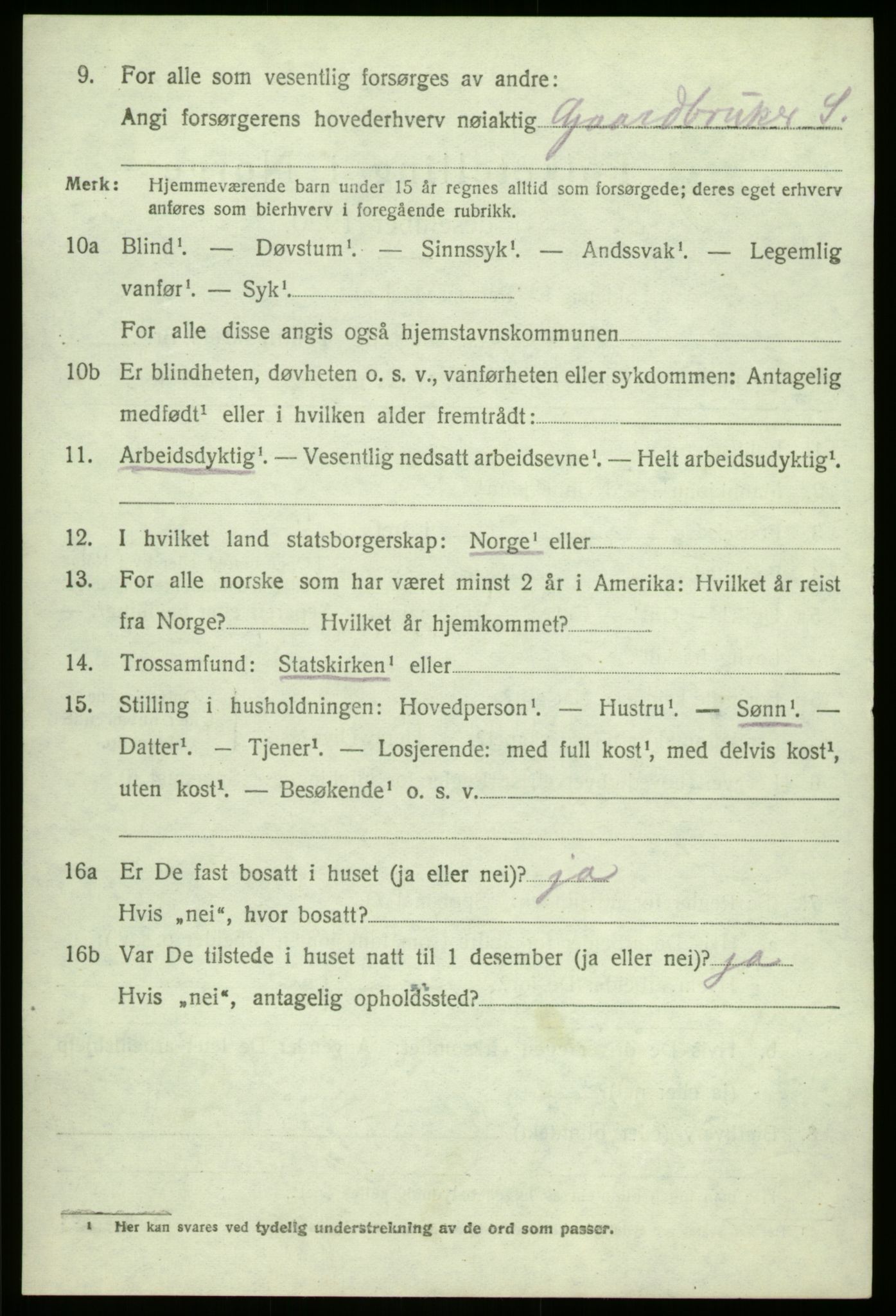 SAO, 1920 census for Borge, 1920, p. 2344