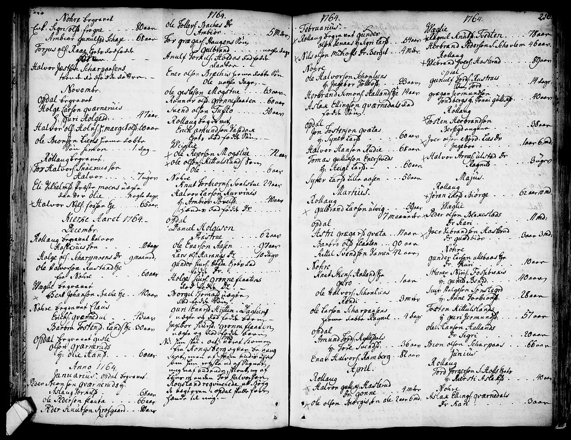 Rollag kirkebøker, SAKO/A-240/F/Fa/L0003: Parish register (official) no. I 3, 1743-1778, p. 216