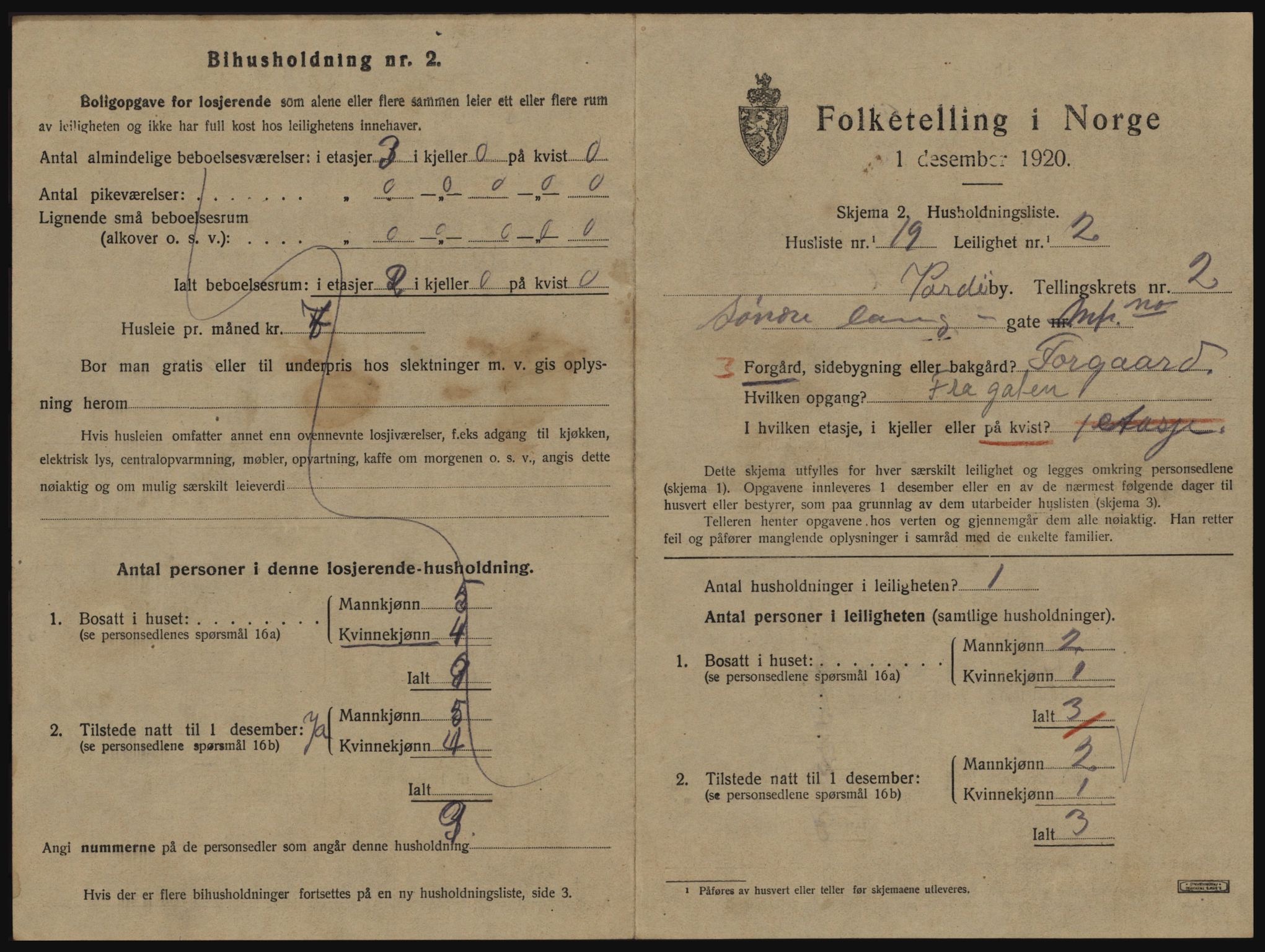 SATØ, 1920 census for Vardø, 1920, p. 1785