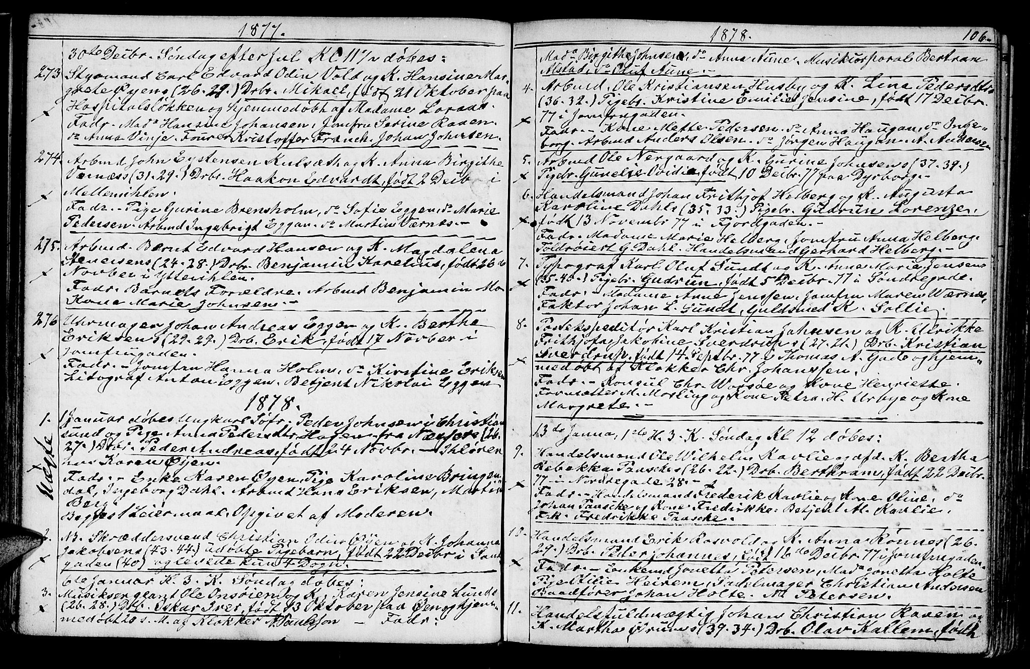 Ministerialprotokoller, klokkerbøker og fødselsregistre - Sør-Trøndelag, SAT/A-1456/602/L0142: Parish register (copy) no. 602C10, 1872-1894, p. 106