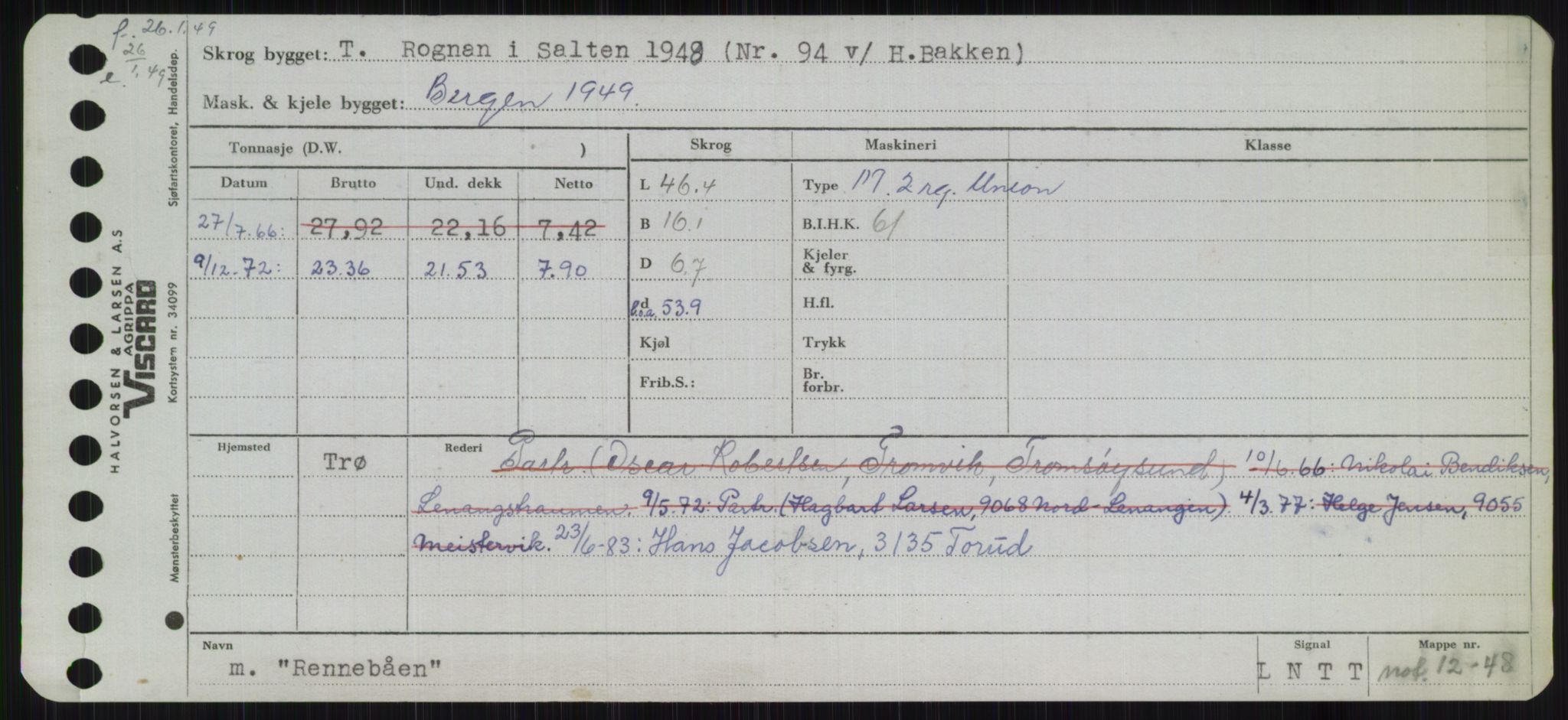 Sjøfartsdirektoratet med forløpere, Skipsmålingen, RA/S-1627/H/Ha/L0004/0002: Fartøy, Mas-R / Fartøy, Odin-R, p. 645