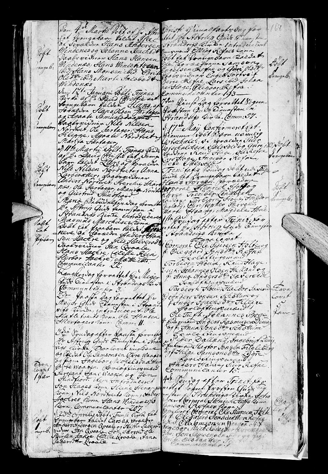 Os sokneprestembete, SAB/A-99929: Parish register (official) no. A 5, 1669-1760, p. 168