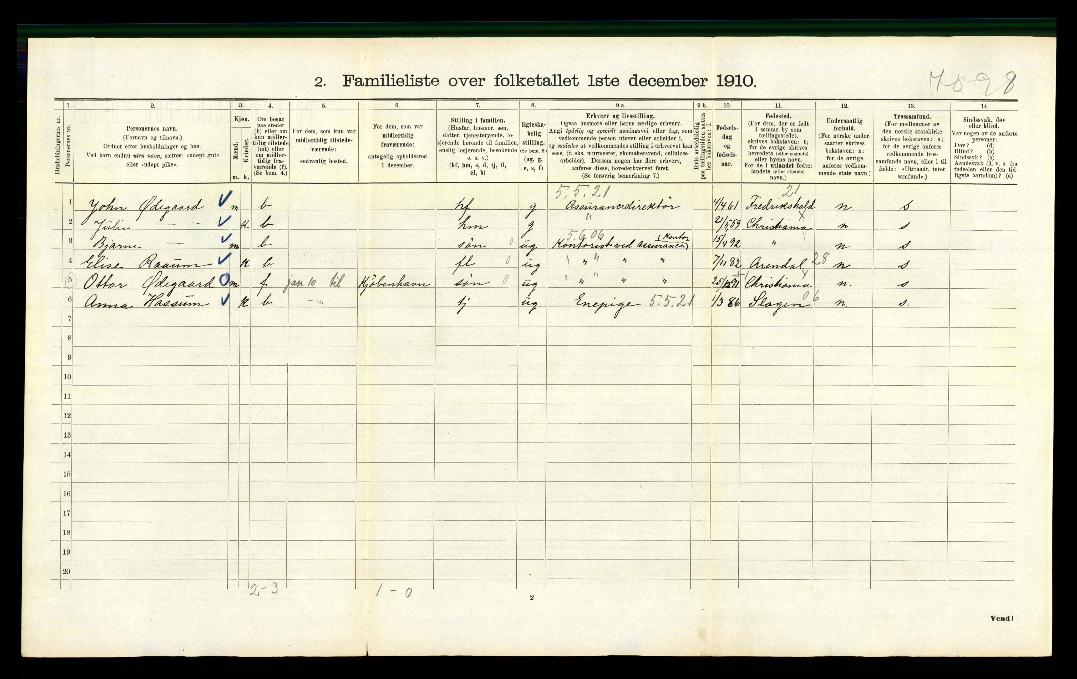 RA, 1910 census for Kristiania, 1910, p. 76236