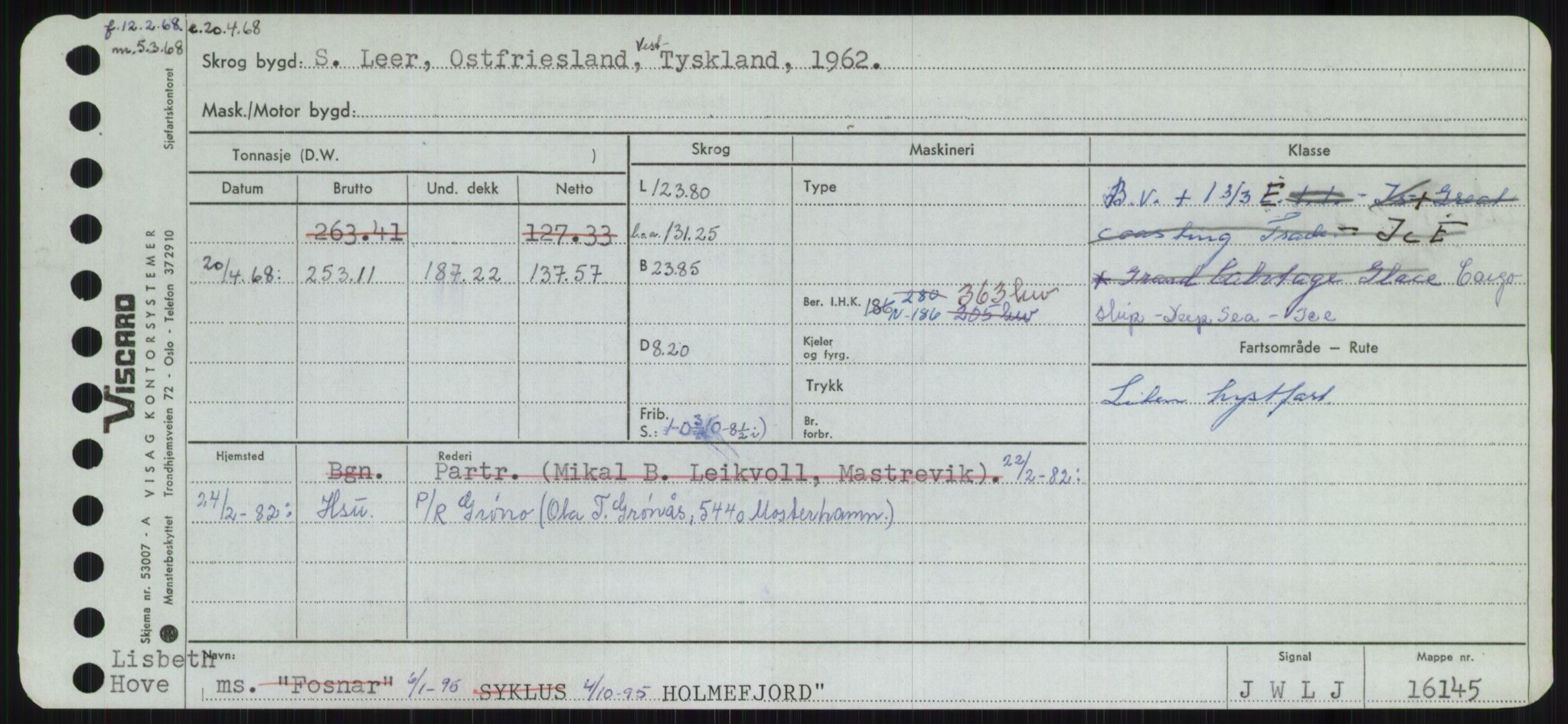 Sjøfartsdirektoratet med forløpere, Skipsmålingen, AV/RA-S-1627/H/Ha/L0003/0001: Fartøy, Hilm-Mar / Fartøy, Hilm-Kol, p. 55