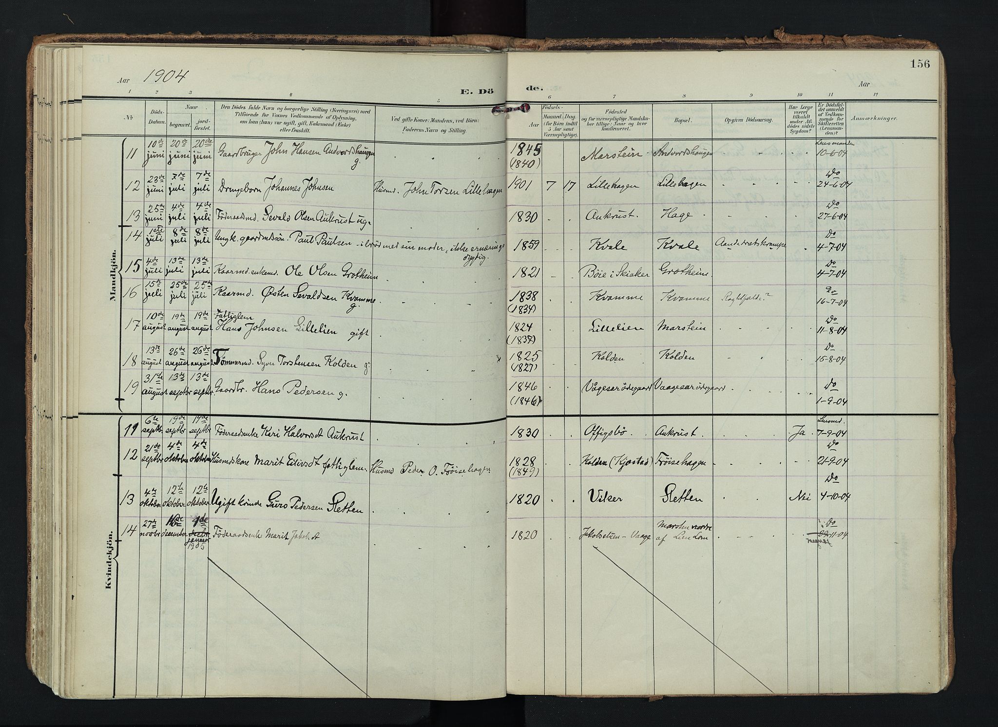 Lom prestekontor, SAH/PREST-070/K/L0010: Parish register (official) no. 10, 1899-1926, p. 156