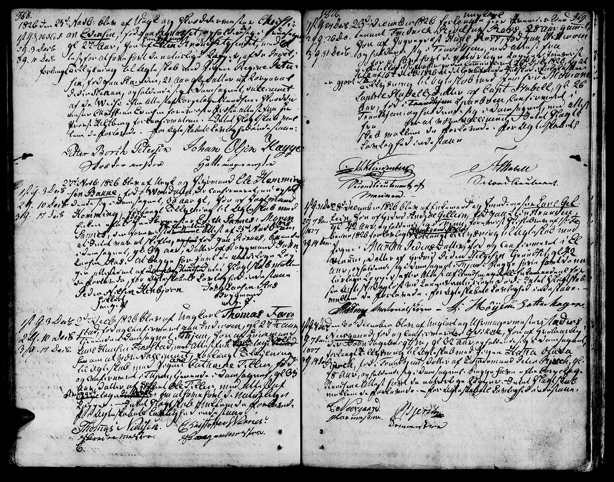 Ministerialprotokoller, klokkerbøker og fødselsregistre - Sør-Trøndelag, SAT/A-1456/601/L0042: Parish register (official) no. 601A10, 1802-1830, p. 368-369