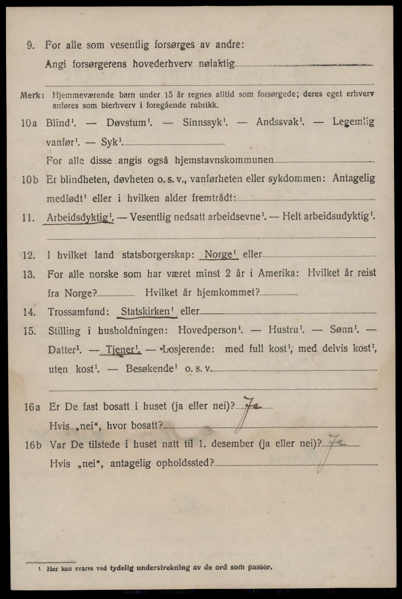 SAKO, 1920 census for Seljord, 1920, p. 1533