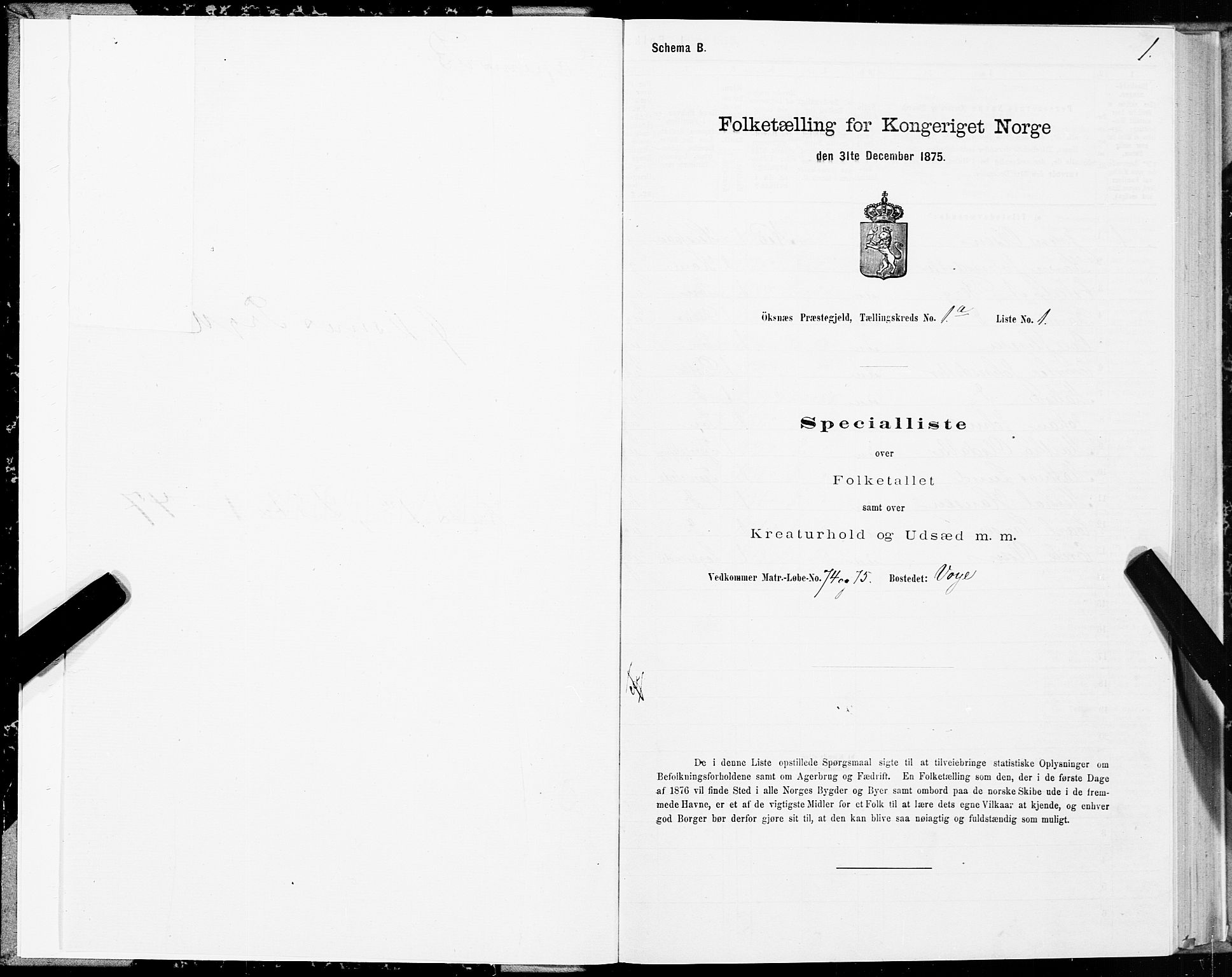 SAT, 1875 census for 1868P Øksnes, 1875, p. 1001