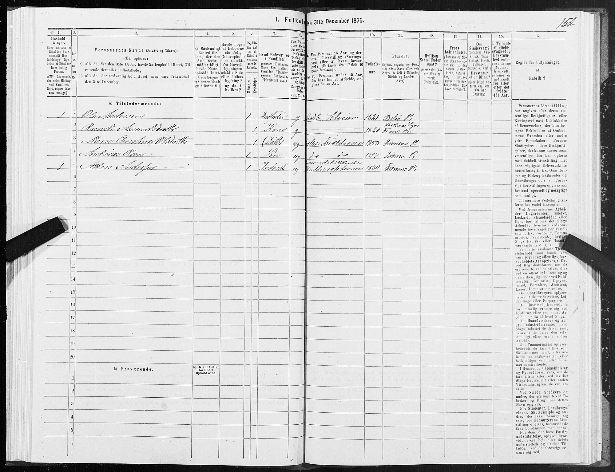 SAT, 1875 census for 1548P Fræna, 1875, p. 3151