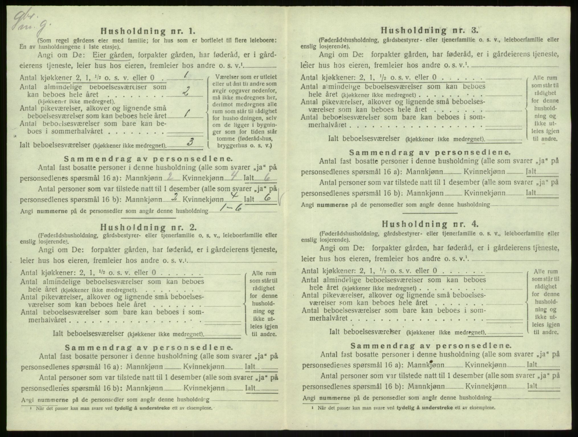 SAB, 1920 census for Masfjorden, 1920, p. 375