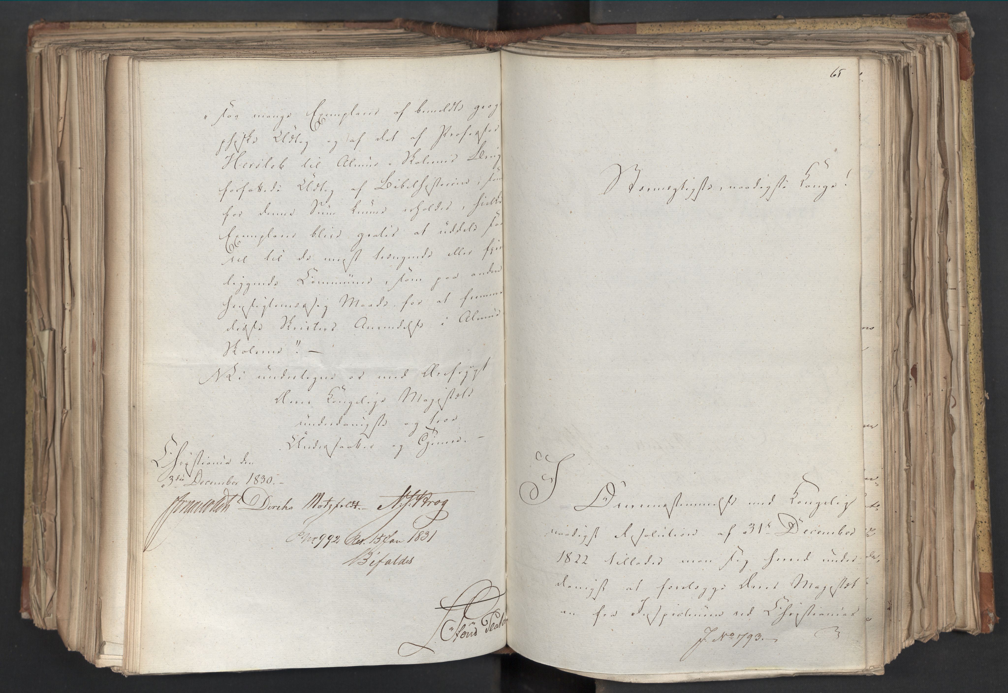 Statsrådsavdelingen i Stockholm, AV/RA-S-1003/D/Da/L0068: Regjeringsinnstillinger nr. 660-876, 1830, p. 461