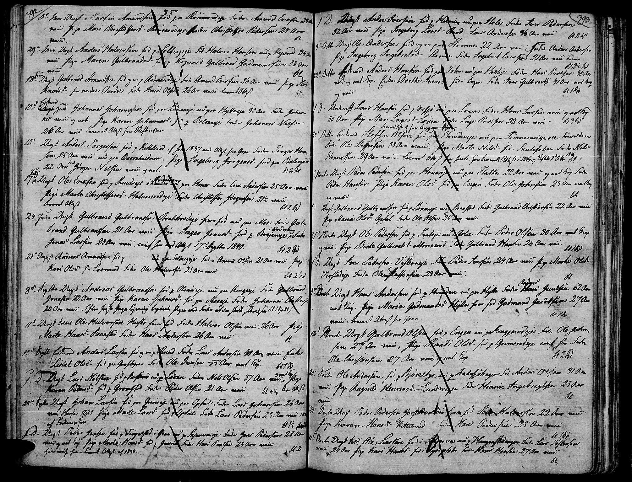 Jevnaker prestekontor, AV/SAH-PREST-116/H/Ha/Haa/L0004: Parish register (official) no. 4, 1800-1861, p. 392-393