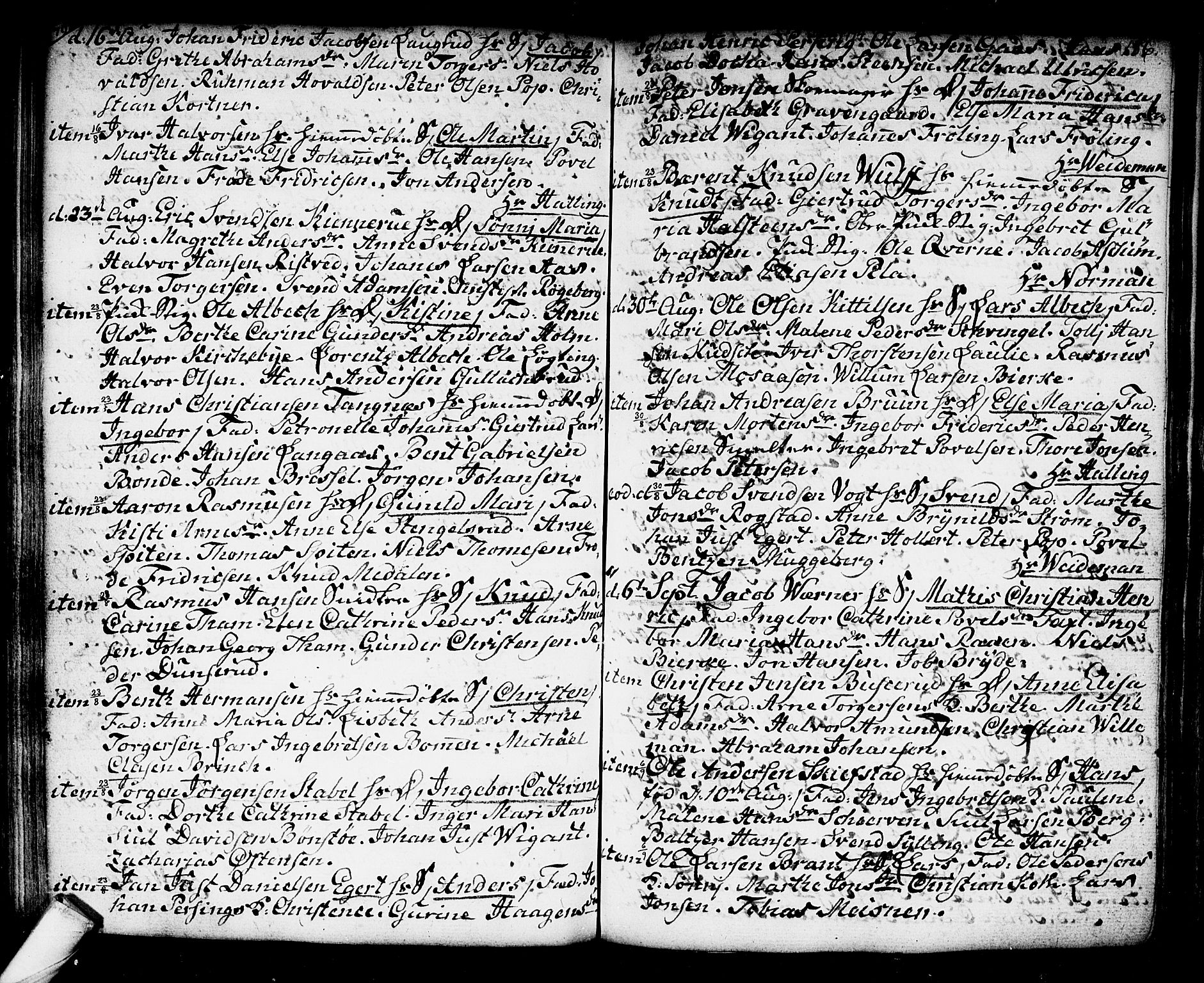 Kongsberg kirkebøker, SAKO/A-22/F/Fa/L0006: Parish register (official) no. I 6, 1783-1797, p. 186