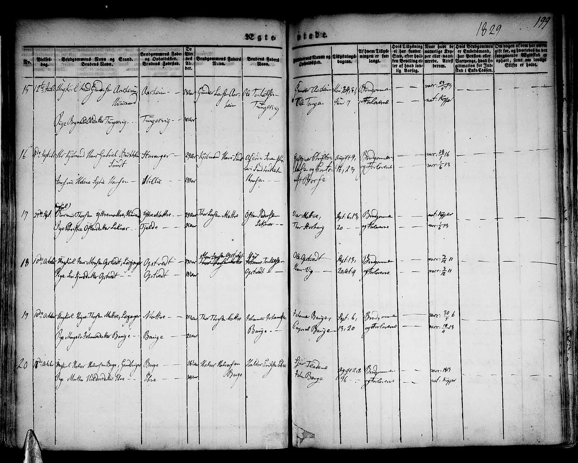 Skånevik sokneprestembete, AV/SAB-A-77801/H/Haa: Parish register (official) no. A 4, 1828-1848, p. 199