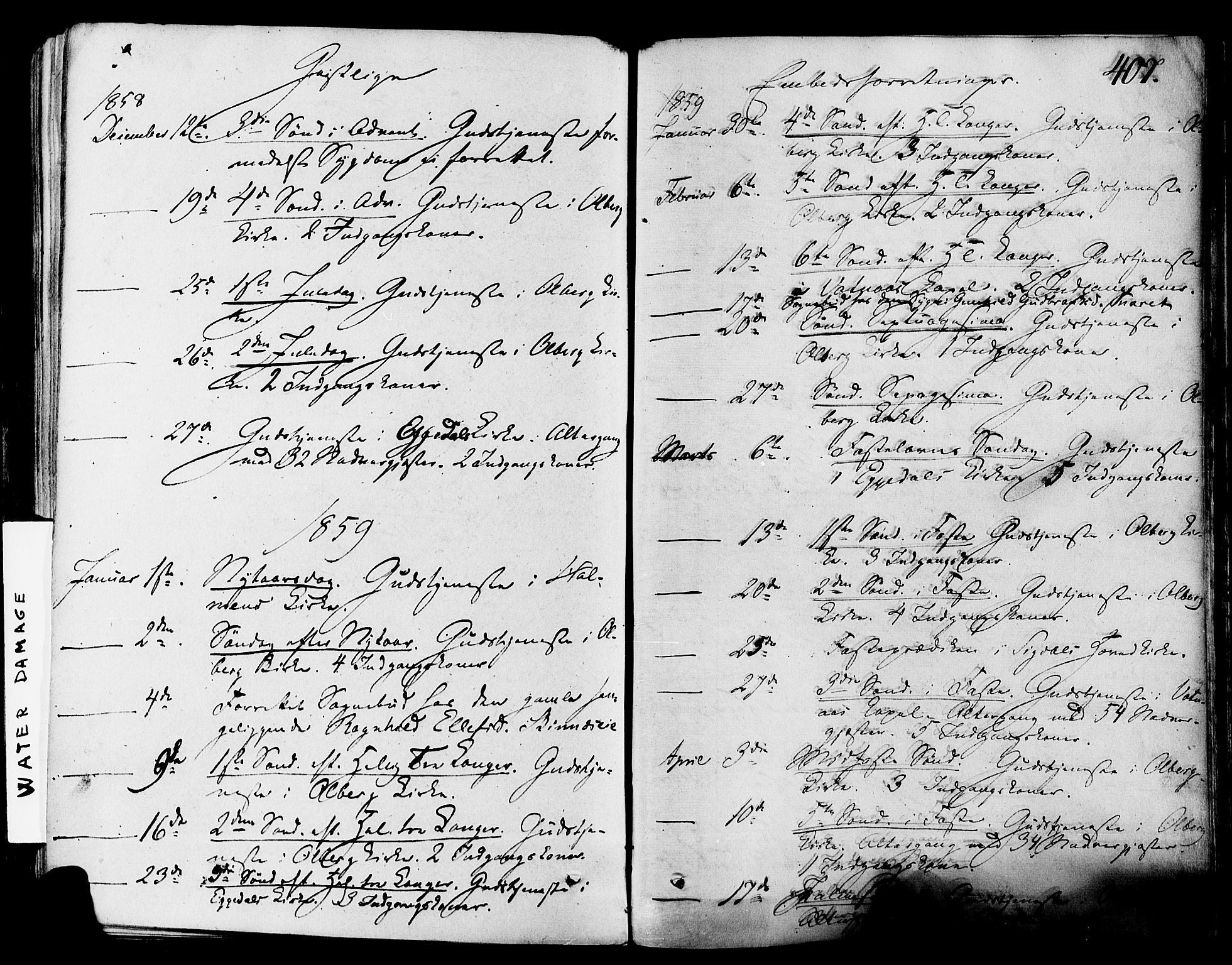Krødsherad kirkebøker, SAKO/A-19/F/Fa/L0003: Parish register (official) no. 3, 1851-1872, p. 407