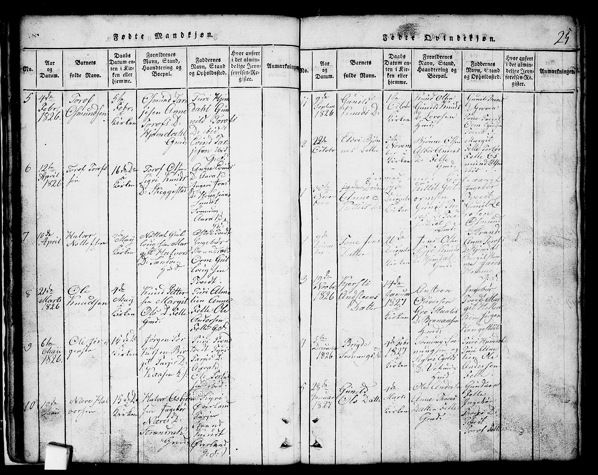 Nissedal kirkebøker, SAKO/A-288/G/Gb/L0001: Parish register (copy) no. II 1, 1814-1862, p. 25