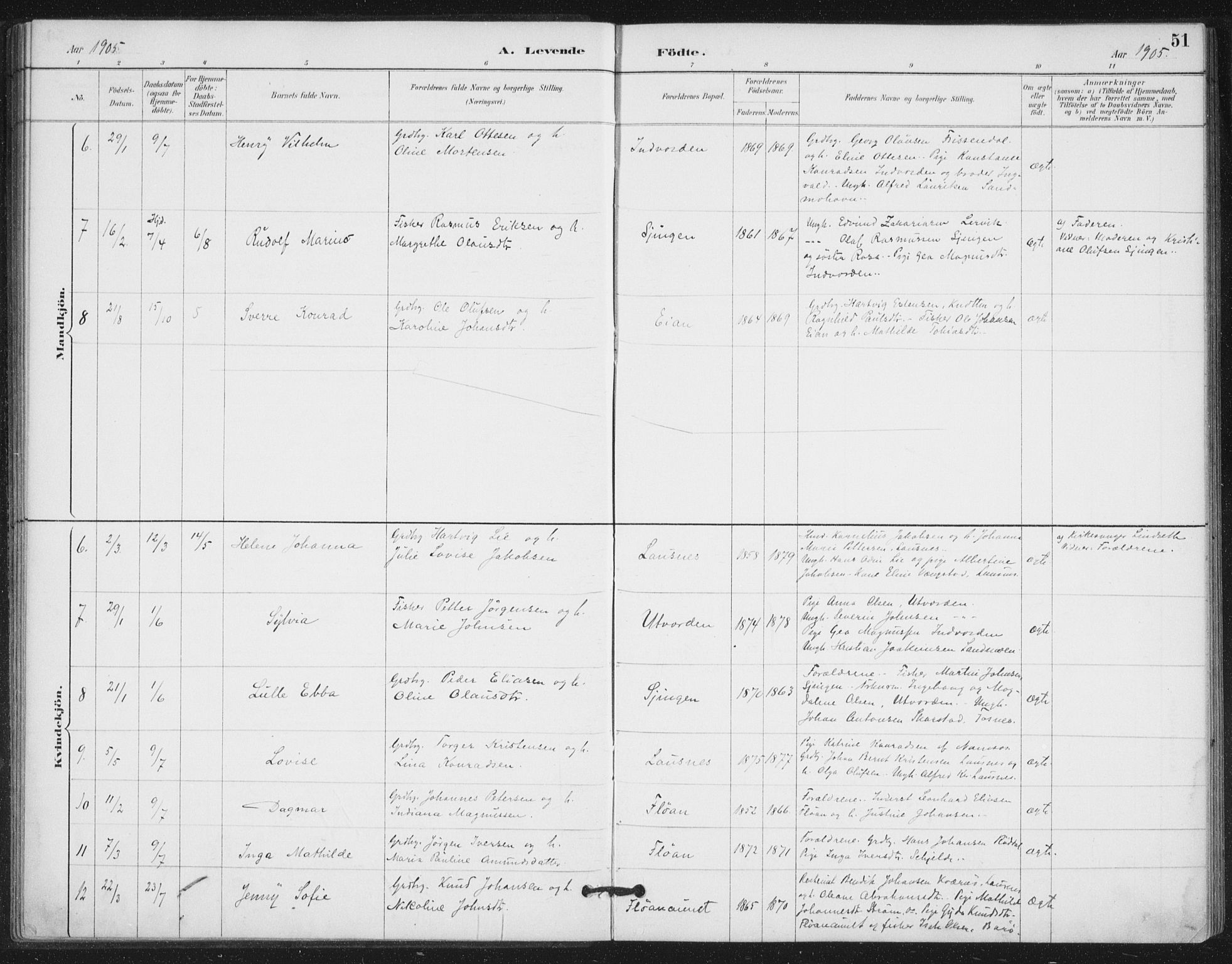 Ministerialprotokoller, klokkerbøker og fødselsregistre - Nord-Trøndelag, AV/SAT-A-1458/772/L0603: Parish register (official) no. 772A01, 1885-1912, p. 51