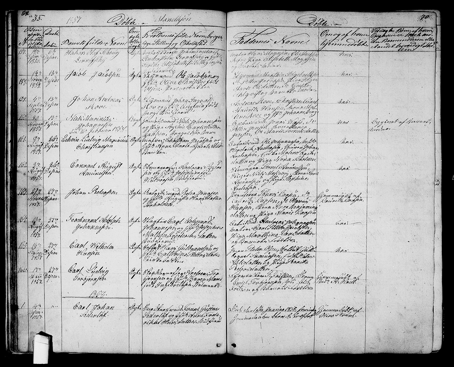 Halden prestekontor Kirkebøker, SAO/A-10909/G/Ga/L0005a: Parish register (copy) no. 5A, 1855-1864, p. 35